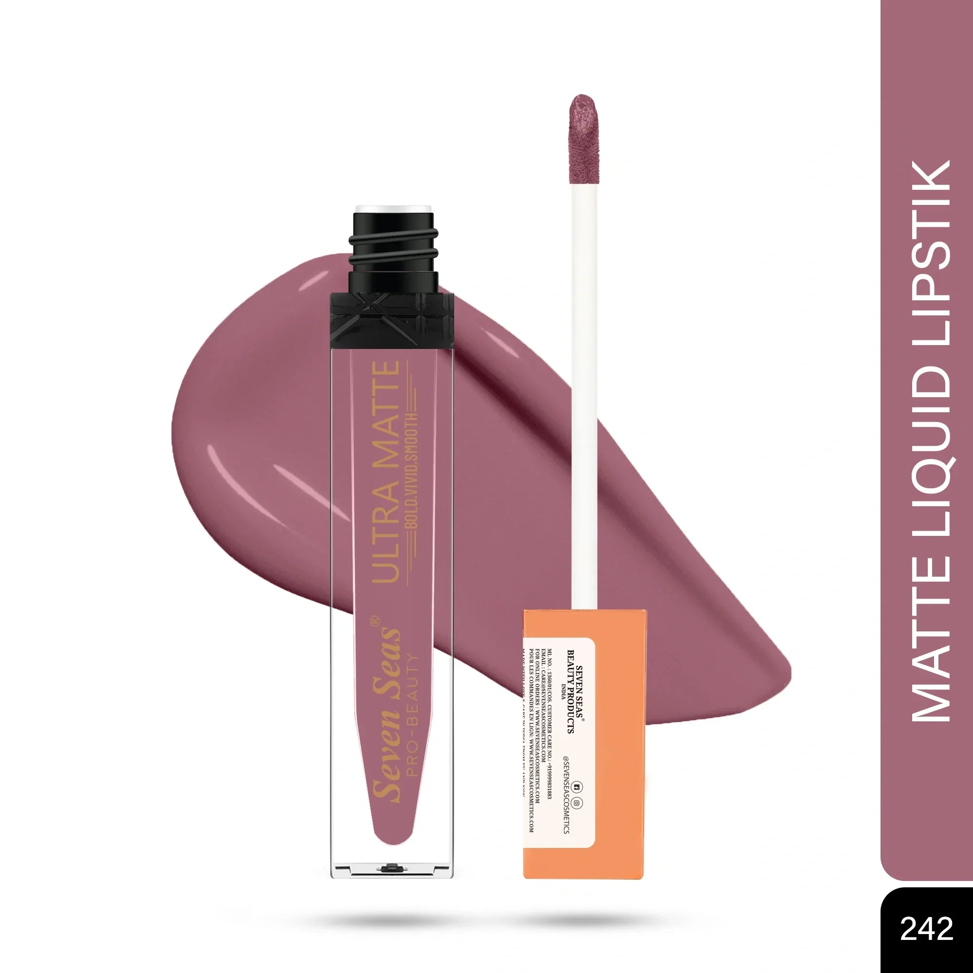 Ultra Matte Liquid Lipstick | High Pigment, Long Lasting Wear - Seven Seas Cosmetics