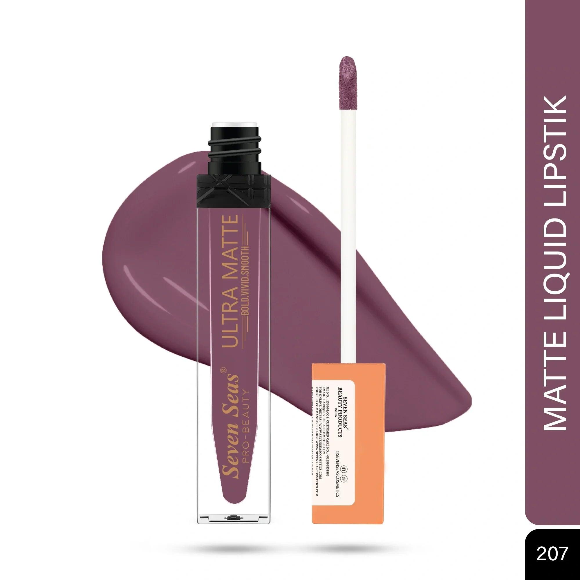 Ultra Matte Liquid Lipstick | High Pigment, Long Lasting Wear - Seven Seas Cosmetics