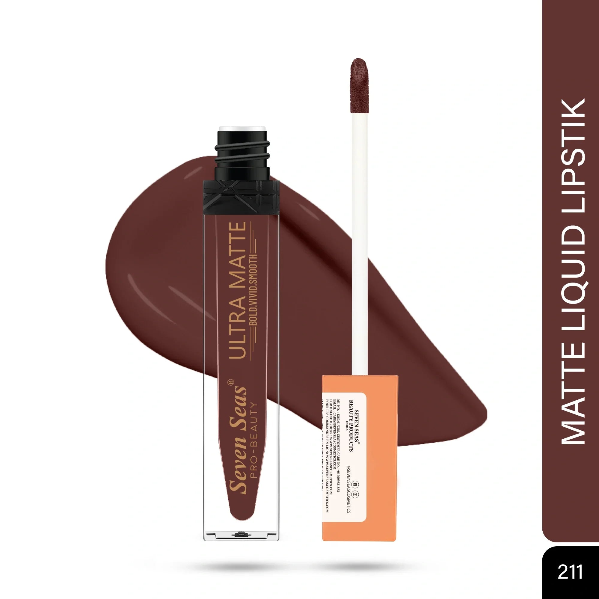 Ultra Matte Liquid Lipstick | High Pigment, Long Lasting Wear - Seven Seas Cosmetics