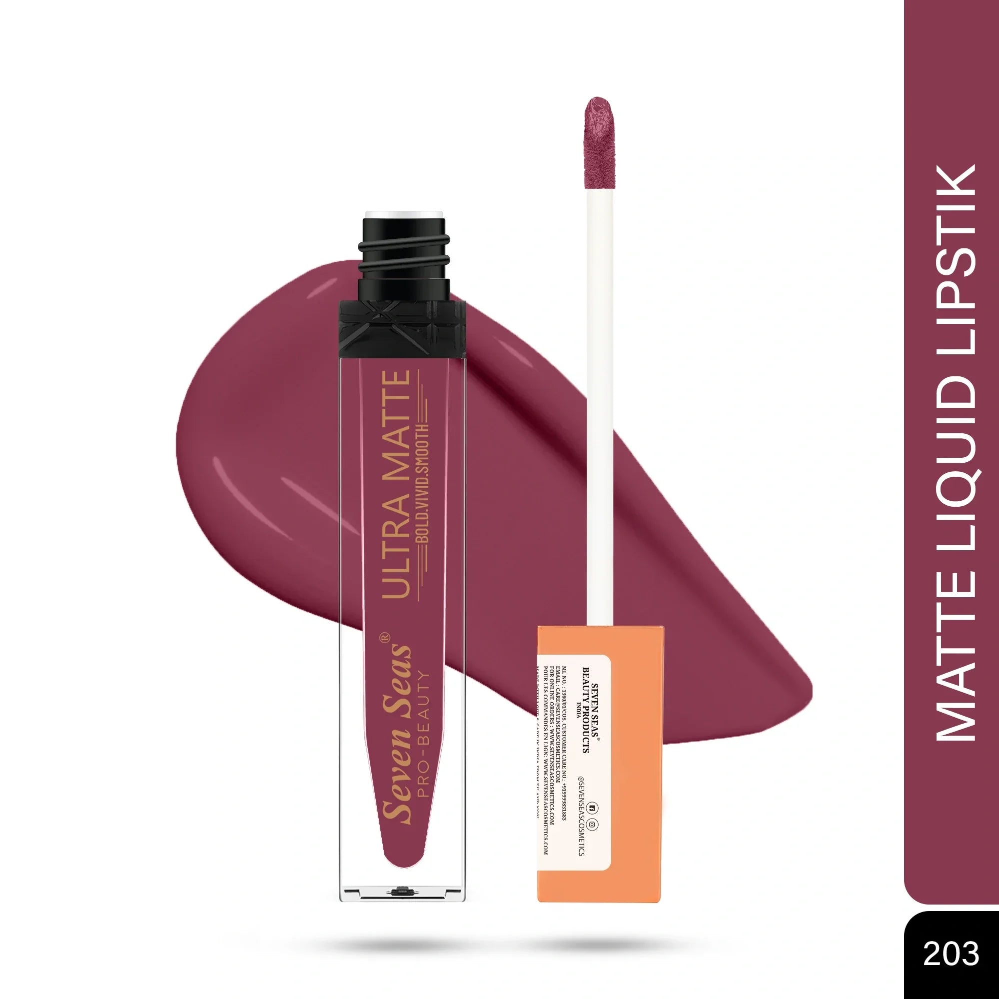 Ultra Matte Liquid Lipstick | High Pigment, Long Lasting Wear - Seven Seas Cosmetics
