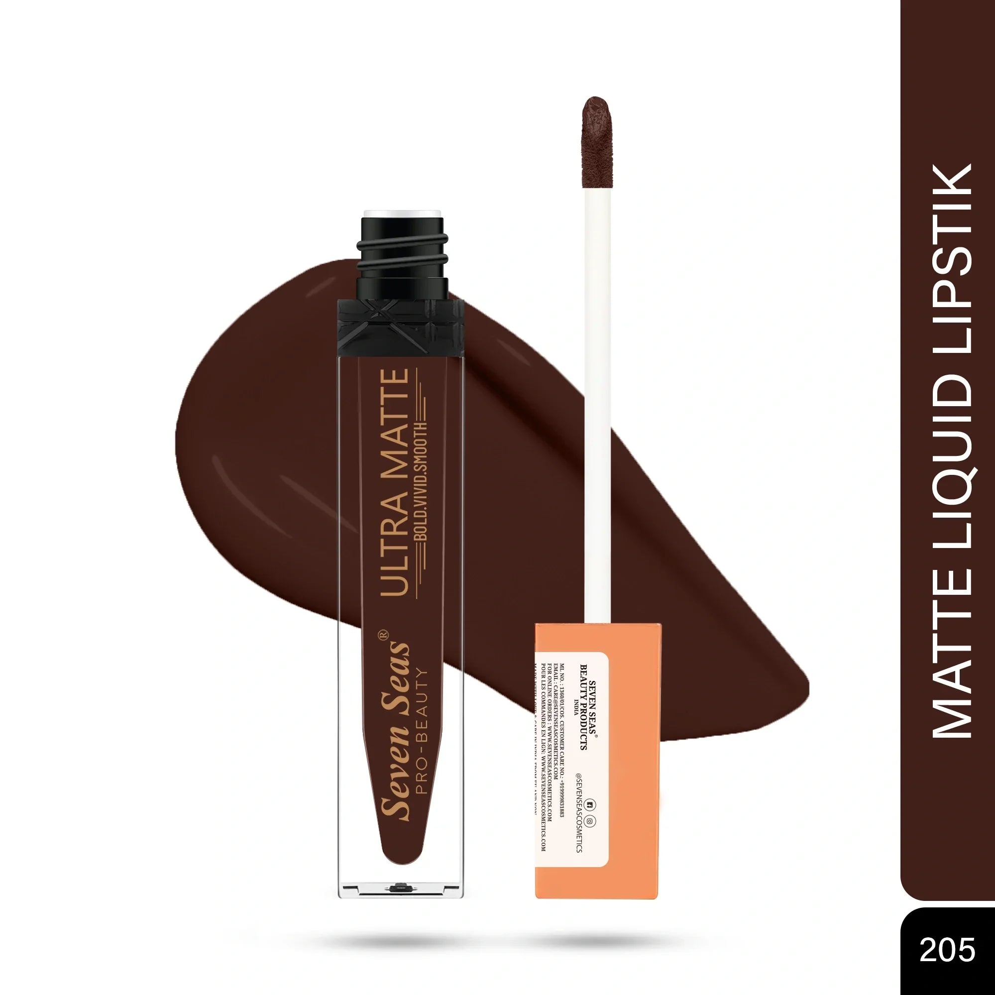 Ultra Matte Liquid Lipstick | High Pigment, Long Lasting Wear - Seven Seas Cosmetics