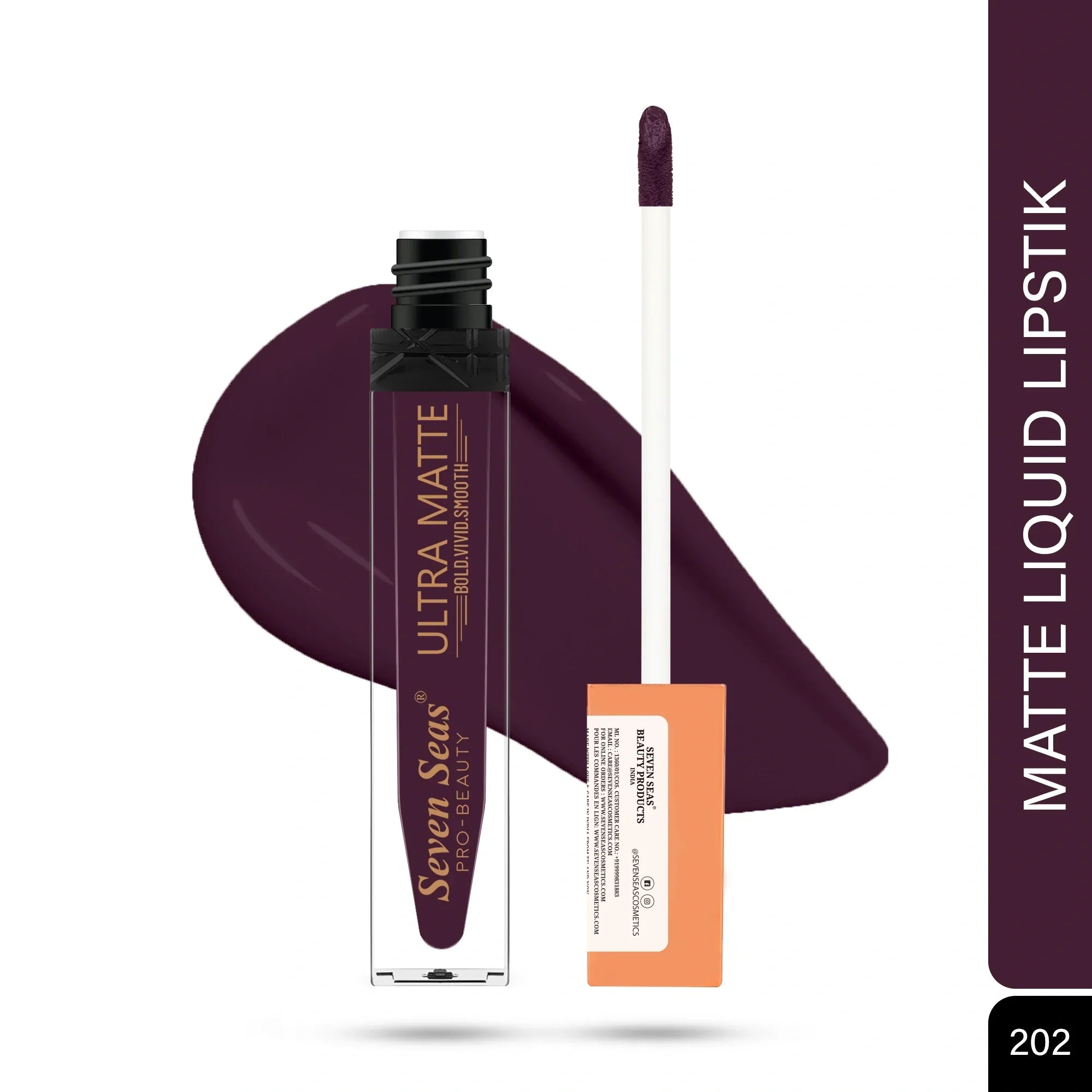 Ultra Matte Liquid Lipstick | High Pigment, Long Lasting Wear - Seven Seas Cosmetics