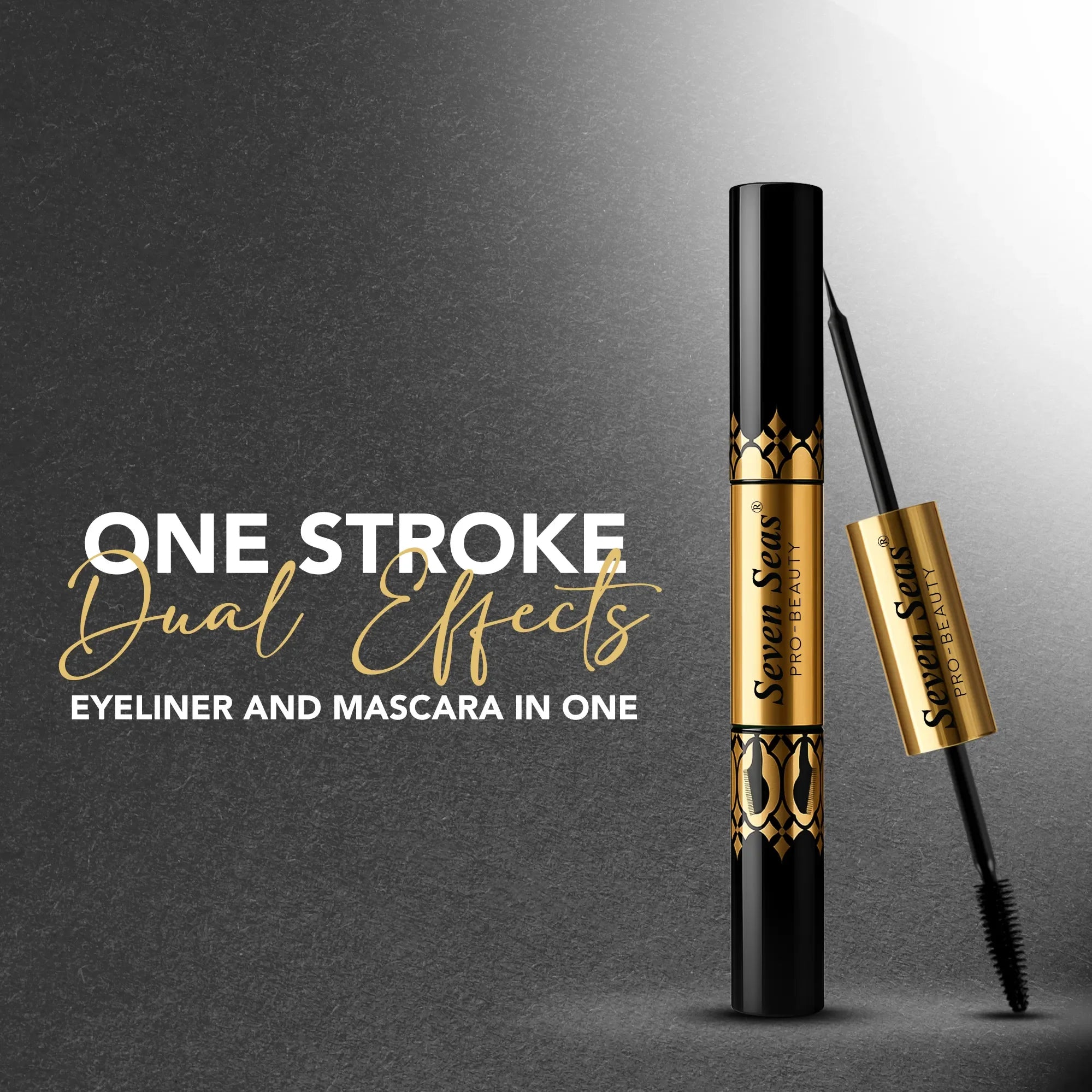 2 in 1 Eyeliner & Mascara | Long Lasting Eye Makeup Duo - Seven Seas Cosmetics