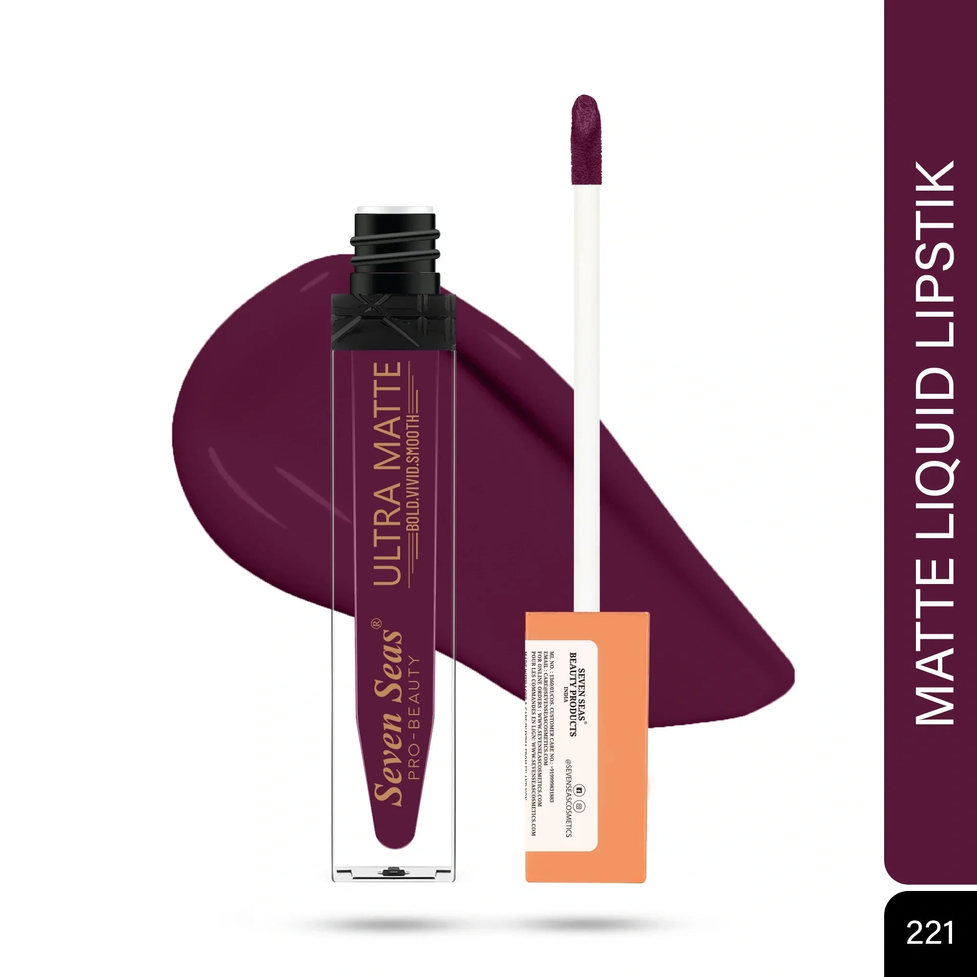Ultra Matte Liquid Lipstick | High Pigment, Long Lasting Wear - Seven Seas Cosmetics
