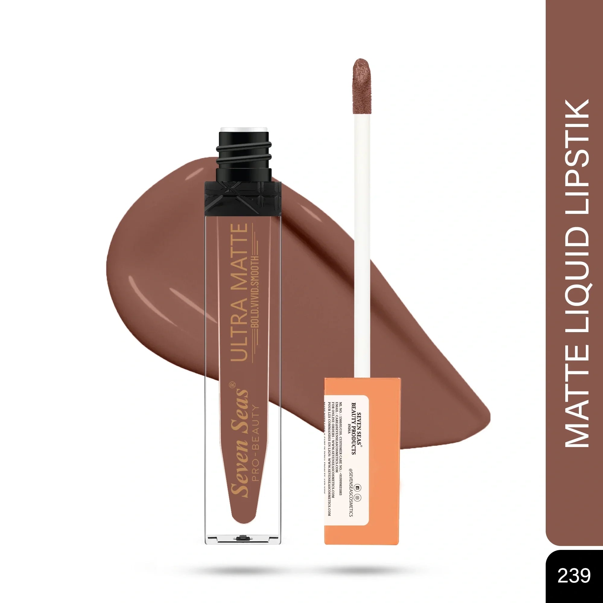Ultra Matte Liquid Lipstick | High Pigment, Long Lasting Wear - Seven Seas Cosmetics