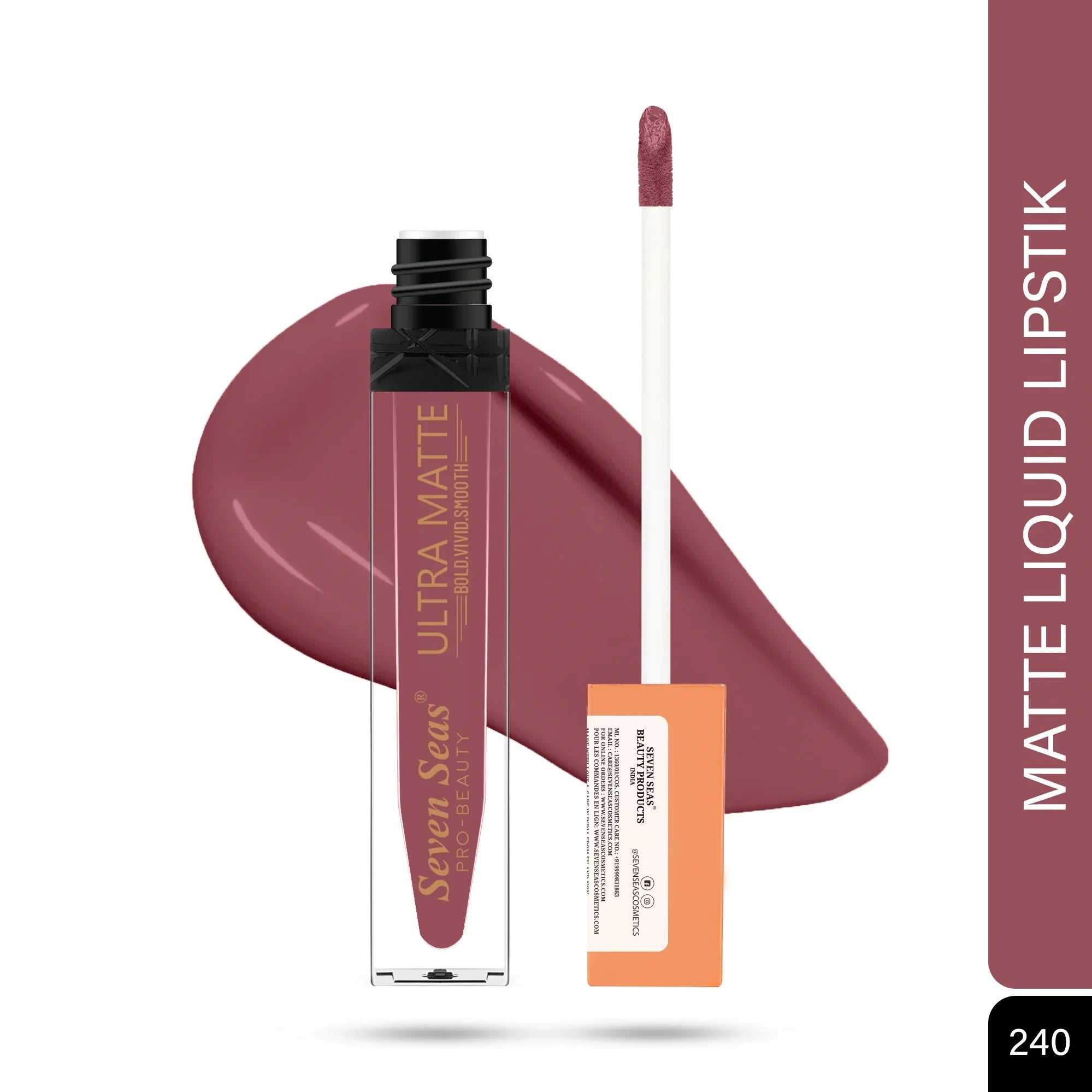 Ultra Matte Liquid Lipstick | High Pigment, Long Lasting Wear - Seven Seas Cosmetics