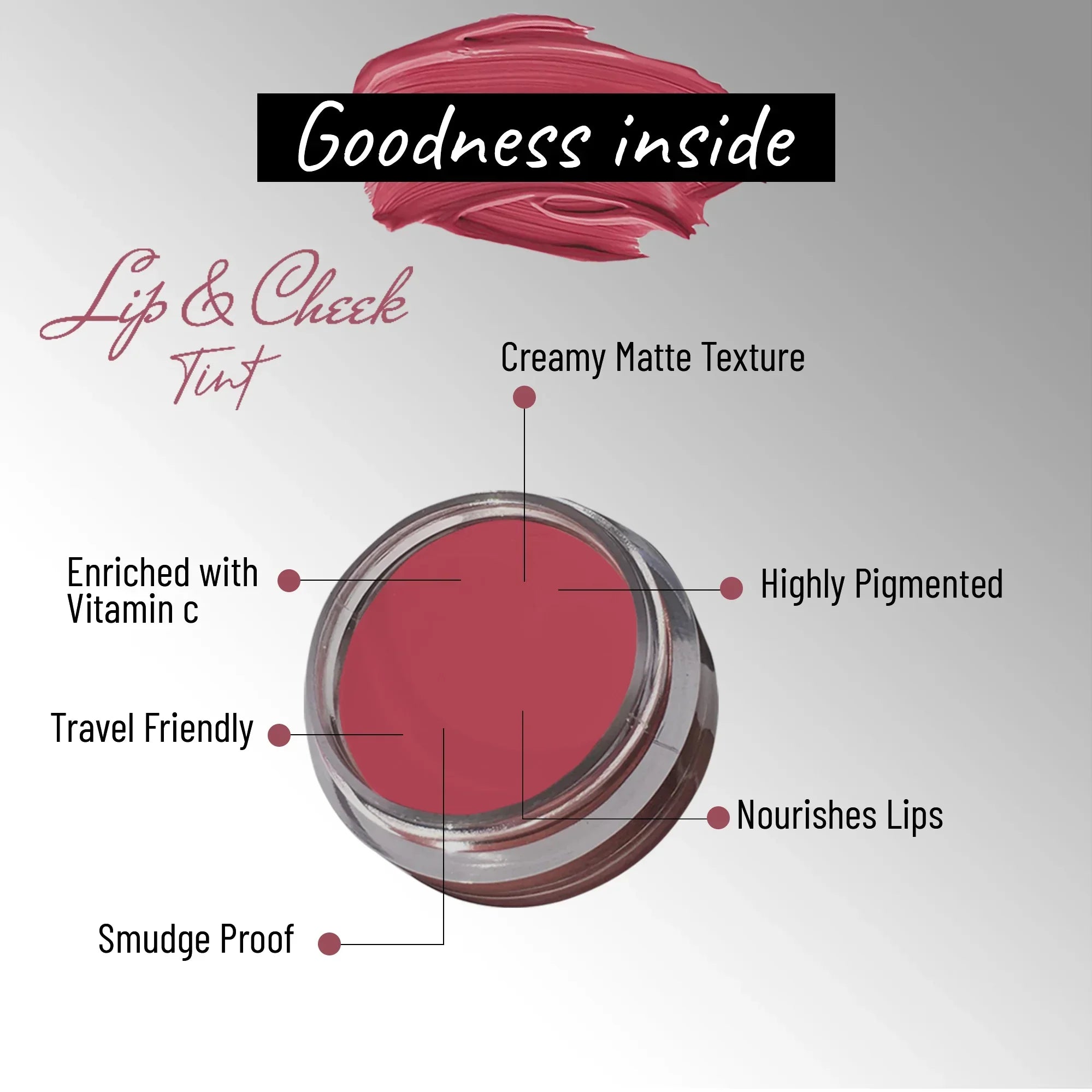 Lip & Cheek Tint with Beetroot | Creamy Matte & Nourishing - Seven Seas Cosmetics
