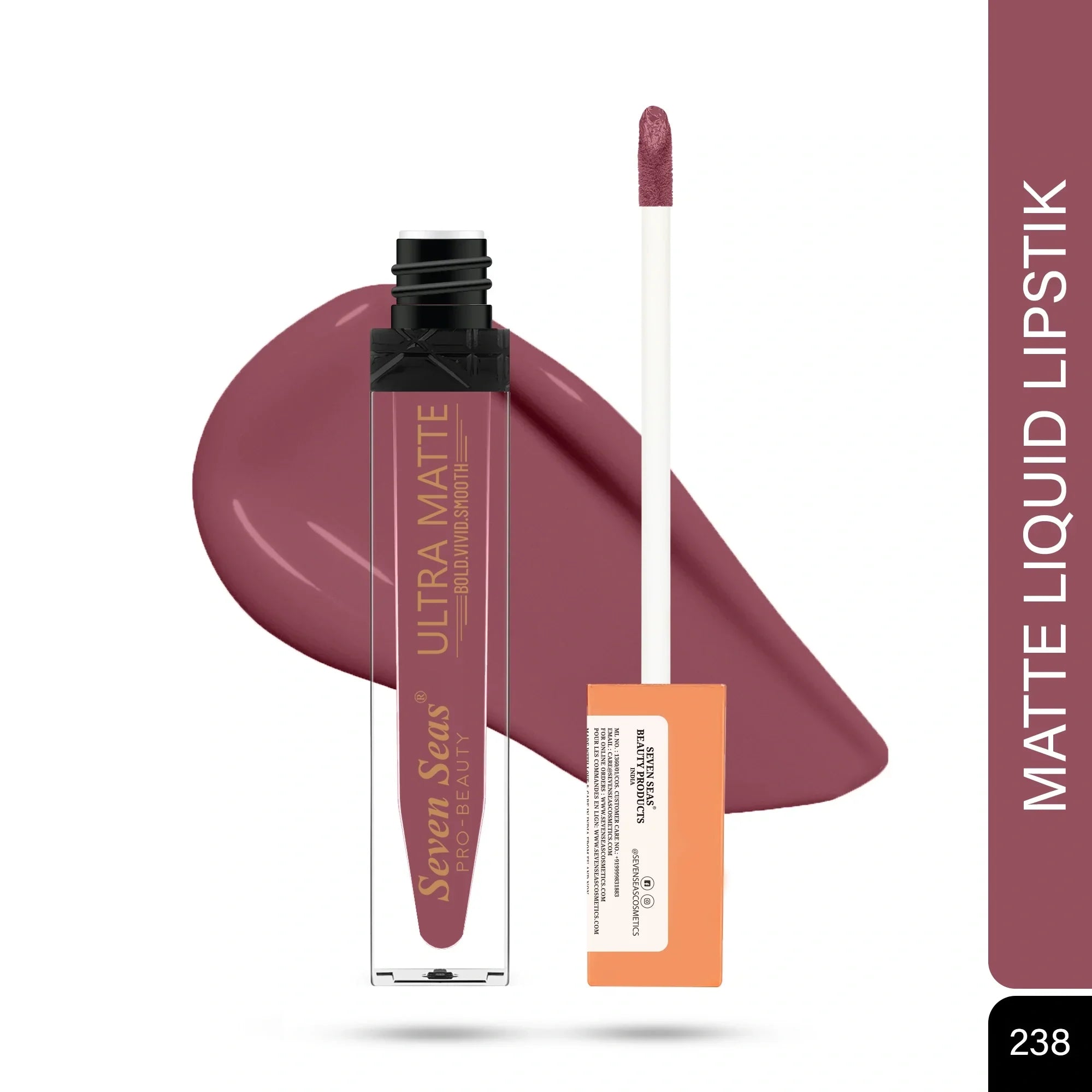 Ultra Matte Liquid Lipstick | High Pigment, Long Lasting Wear - Seven Seas Cosmetics