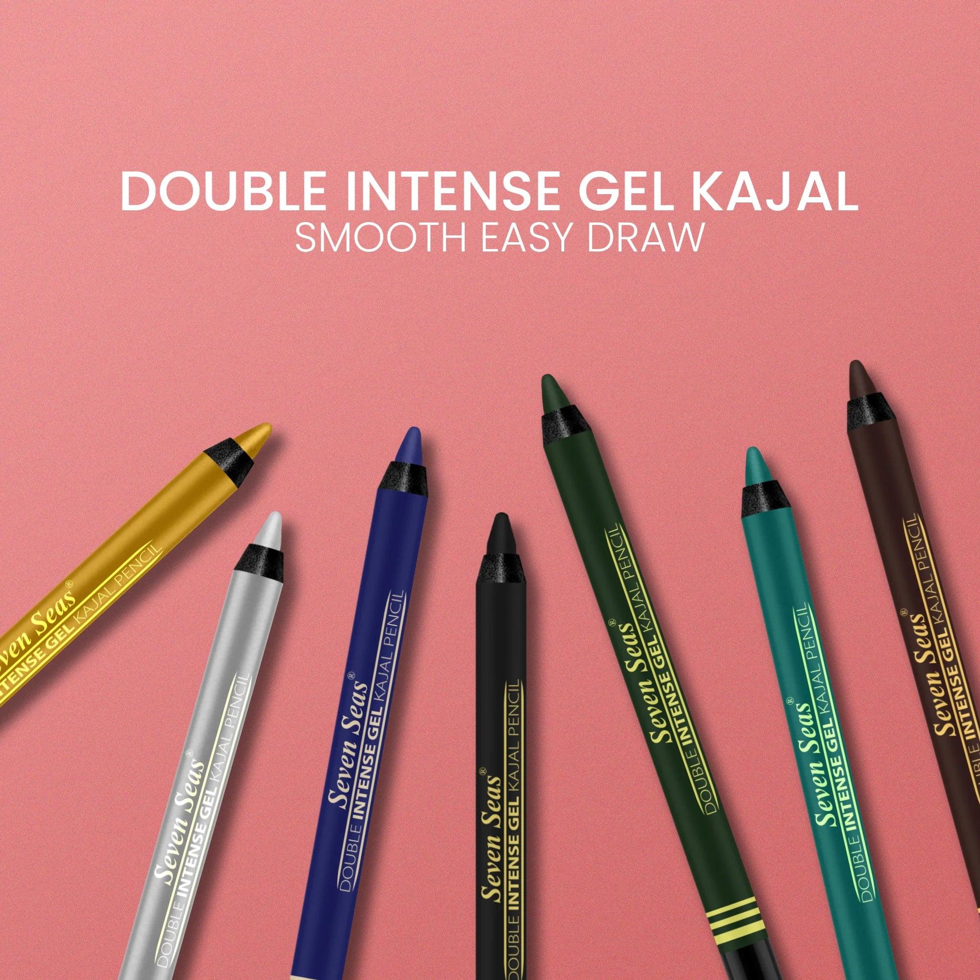 Double Intense Coloured Kajal | Long Lasting Smudge-Proof Eye Makeup - Seven Seas Cosmetics