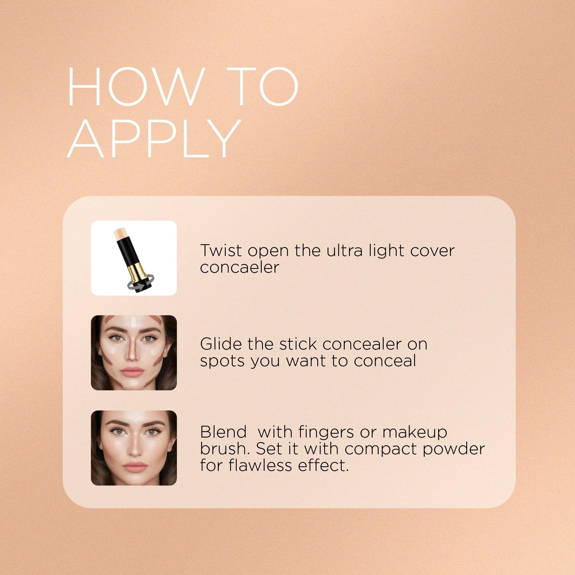 HD Pro Ultra Light Cover Concealer Stick - Seven Seas Cosmetics