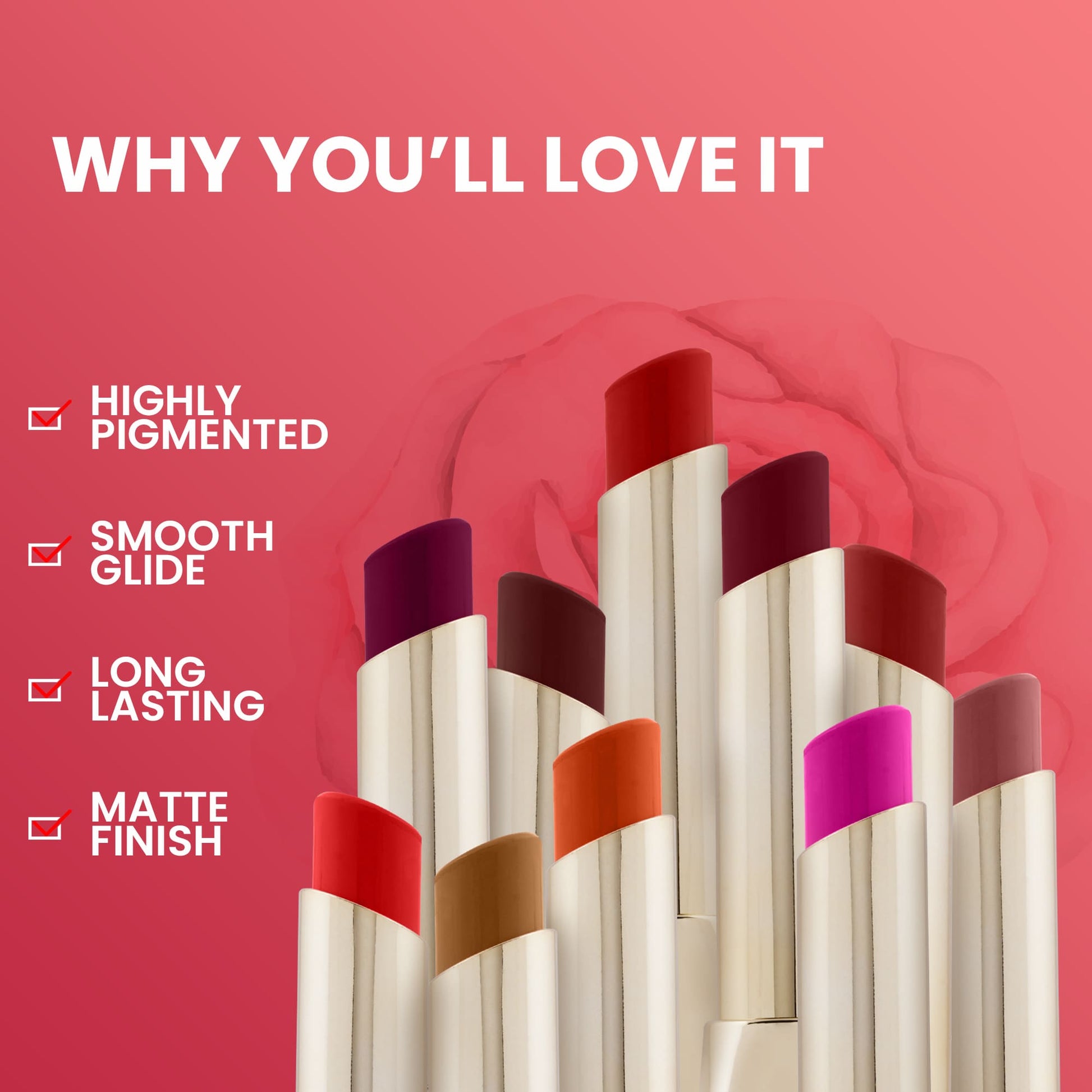 Seven Seas Color Edition Matte Lipstick | Highly Pigmented | Long Lasting | Waterproof | Smudgeproof | Single Coat Application | Lipstick for Women - Seven Seas Cosmetics