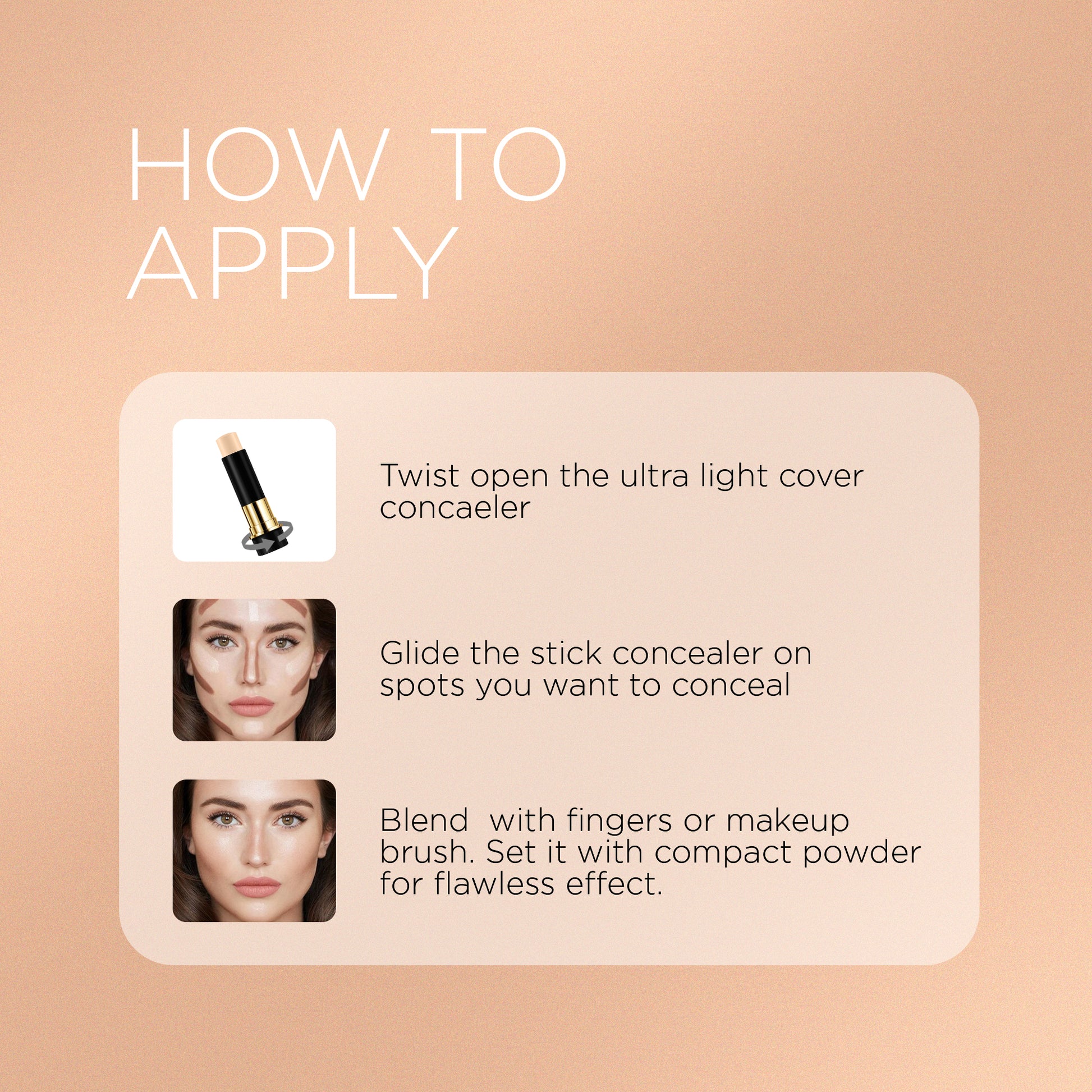 Seven Seas HD Pro Ultra Light Cover Concealer Stick - Seven Seas Cosmetics