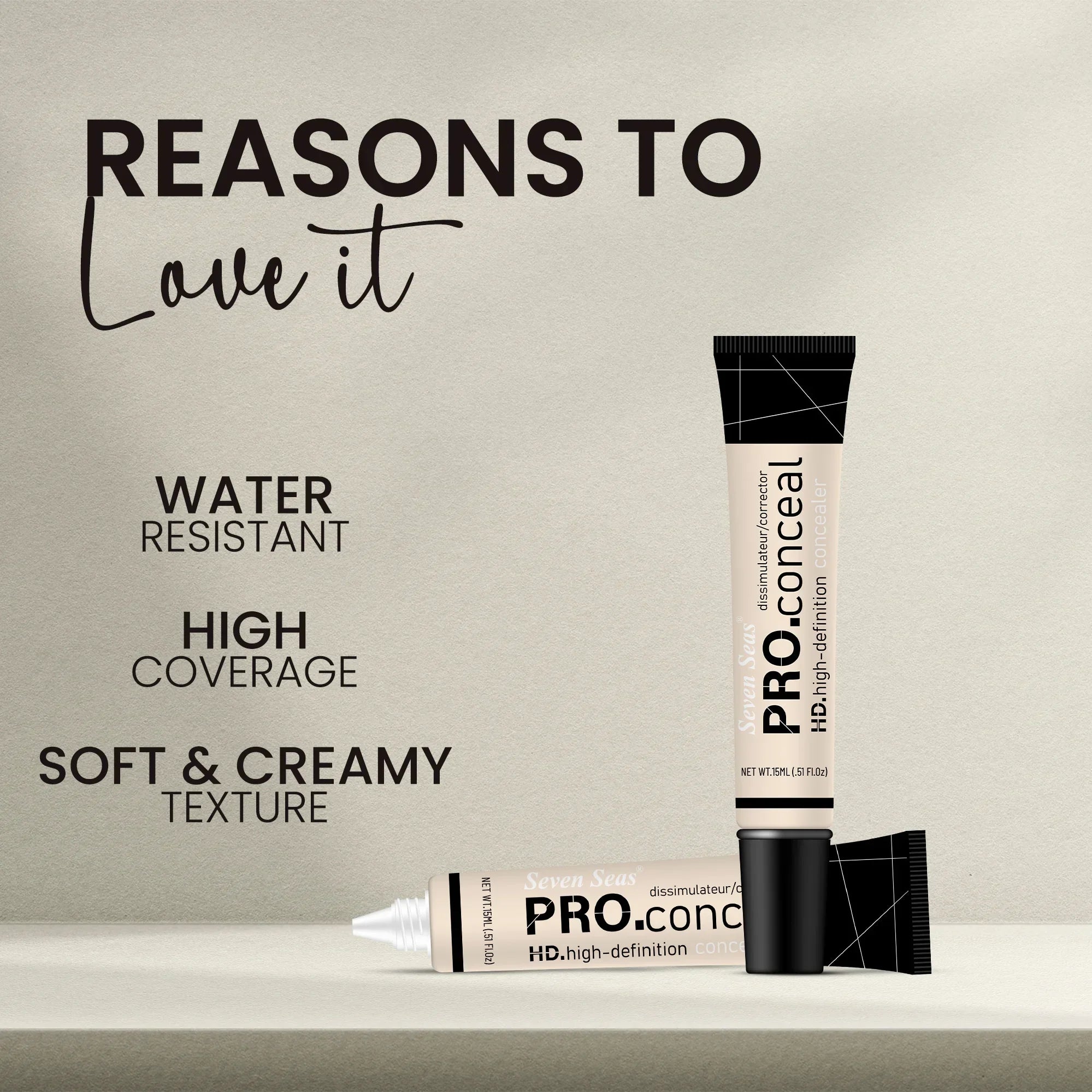 HD Pro Matte Liquid Concealer | High Definition Coverage - Seven Seas Cosmetics