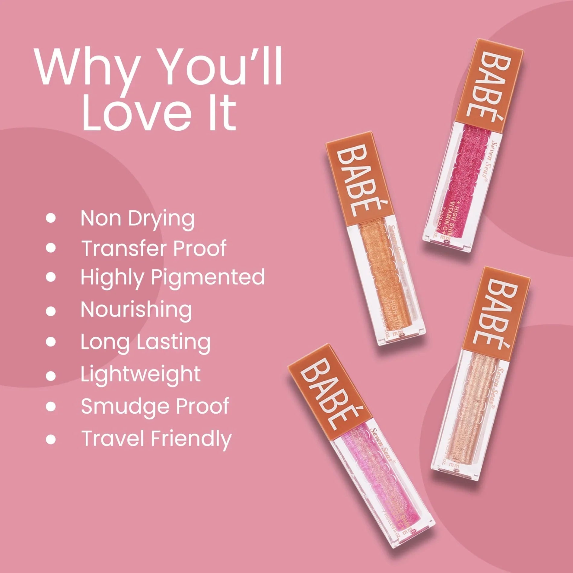 Lip Gloss 6 Combo Pack - Seven Seas Cosmetics