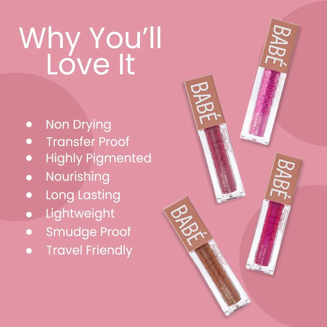 Lip Gloss 6 pack combo - Seven Seas Cosmetics