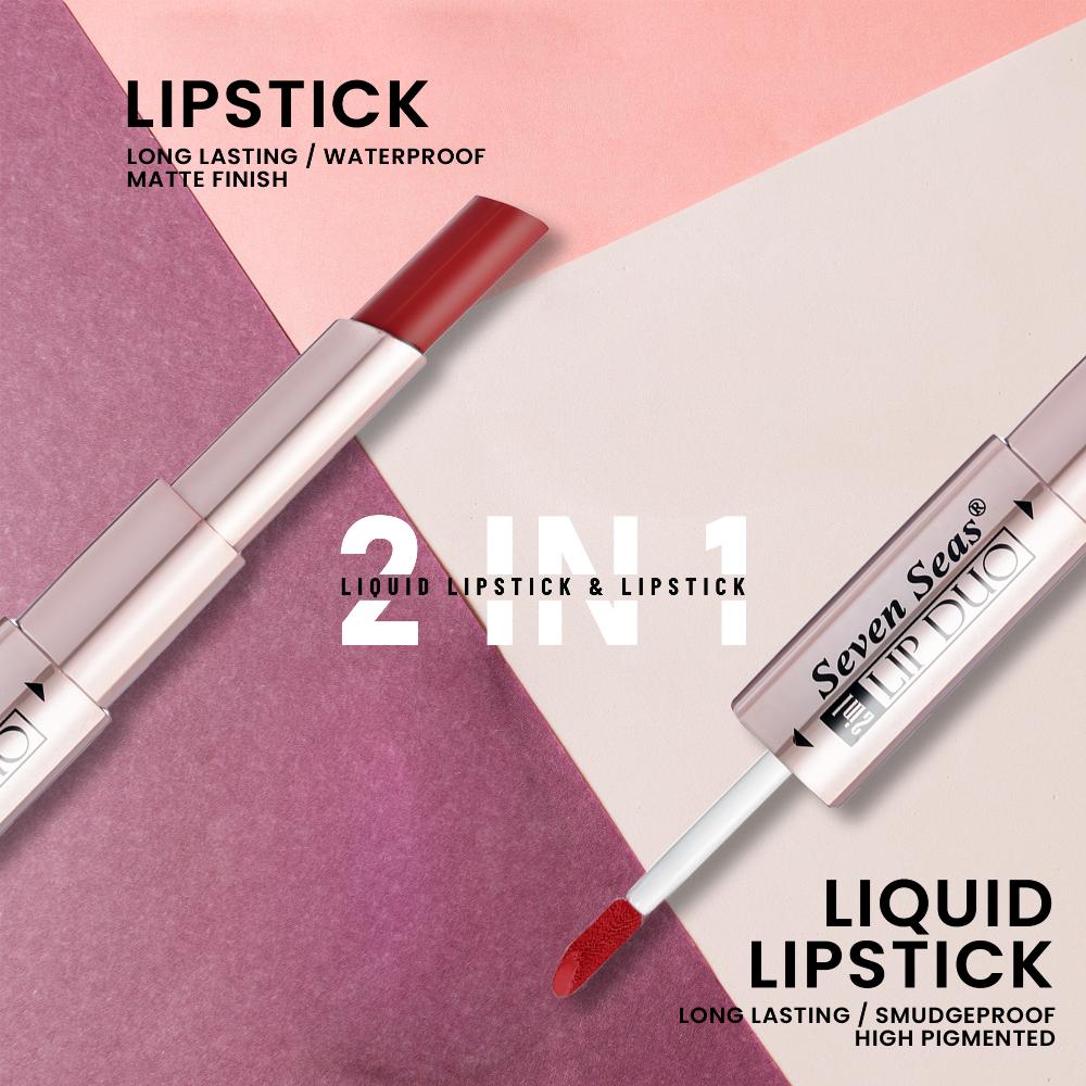 Seven Seas Lip Duo 2 in 1 Lipstick + Liquid Lipstick - Seven Seas Cosmetics