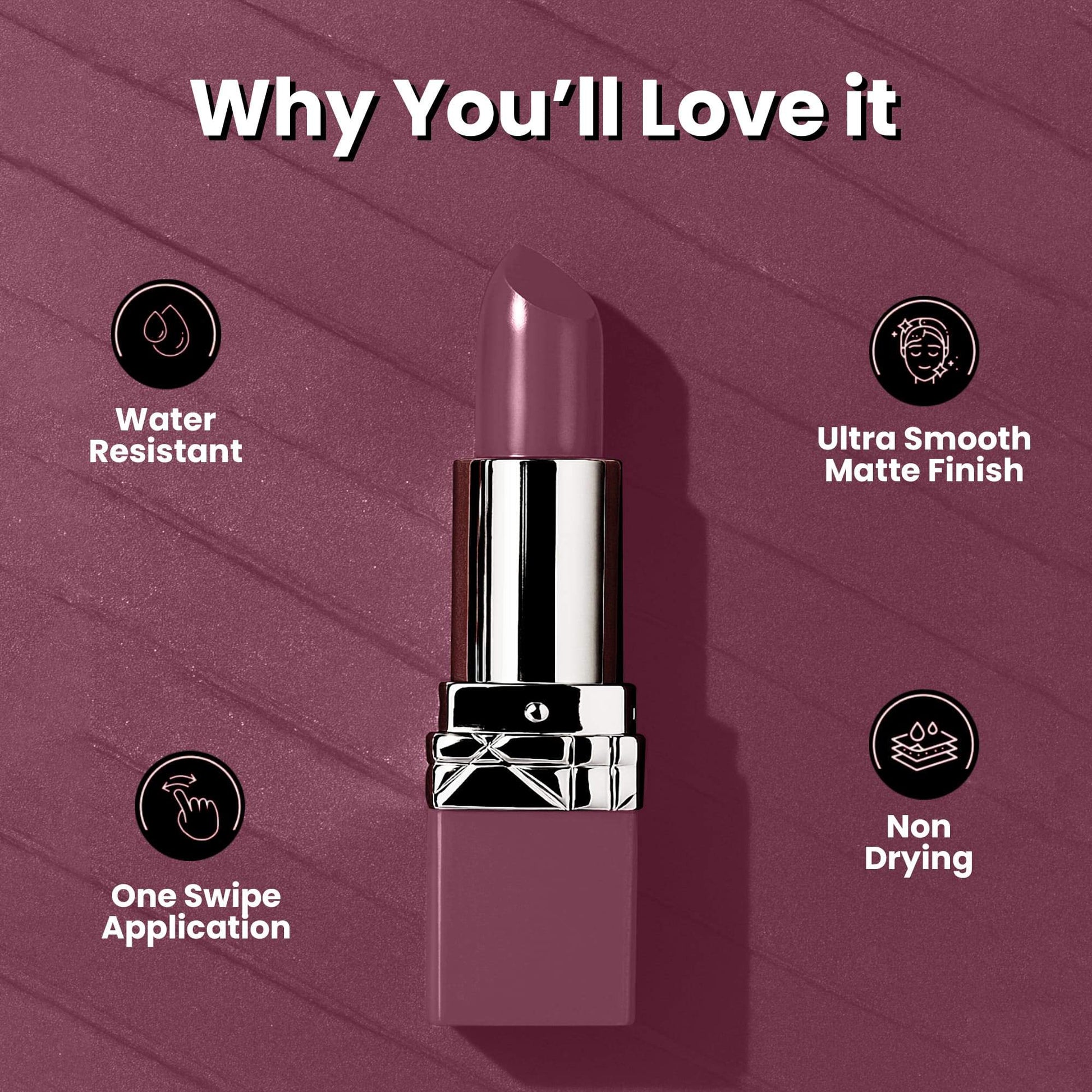 Seven Seas Fiery Lips Matte Lipstick | Long Lasting Matte Lipstick | Intense Matte Finish | Creamy Texture | Highly Pigmented Lipstick - Seven Seas Cosmetics