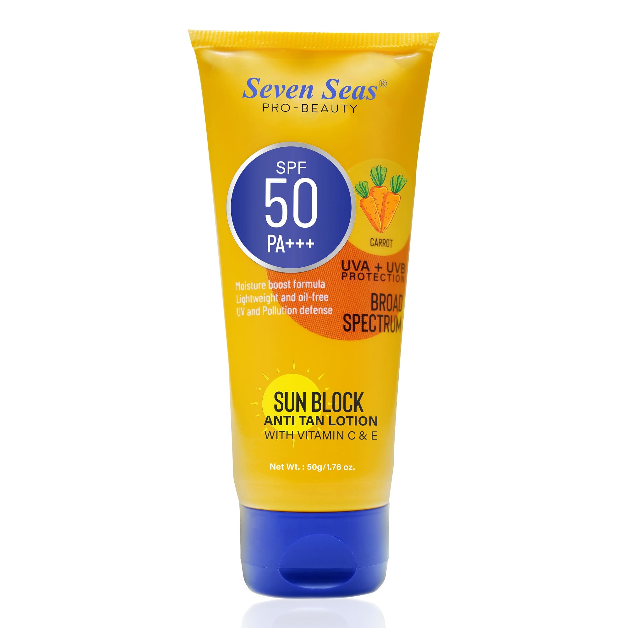 Seven Seas Sun Block Anti Tan Lotion With Vitamin C & E - Seven Seas Cosmetics