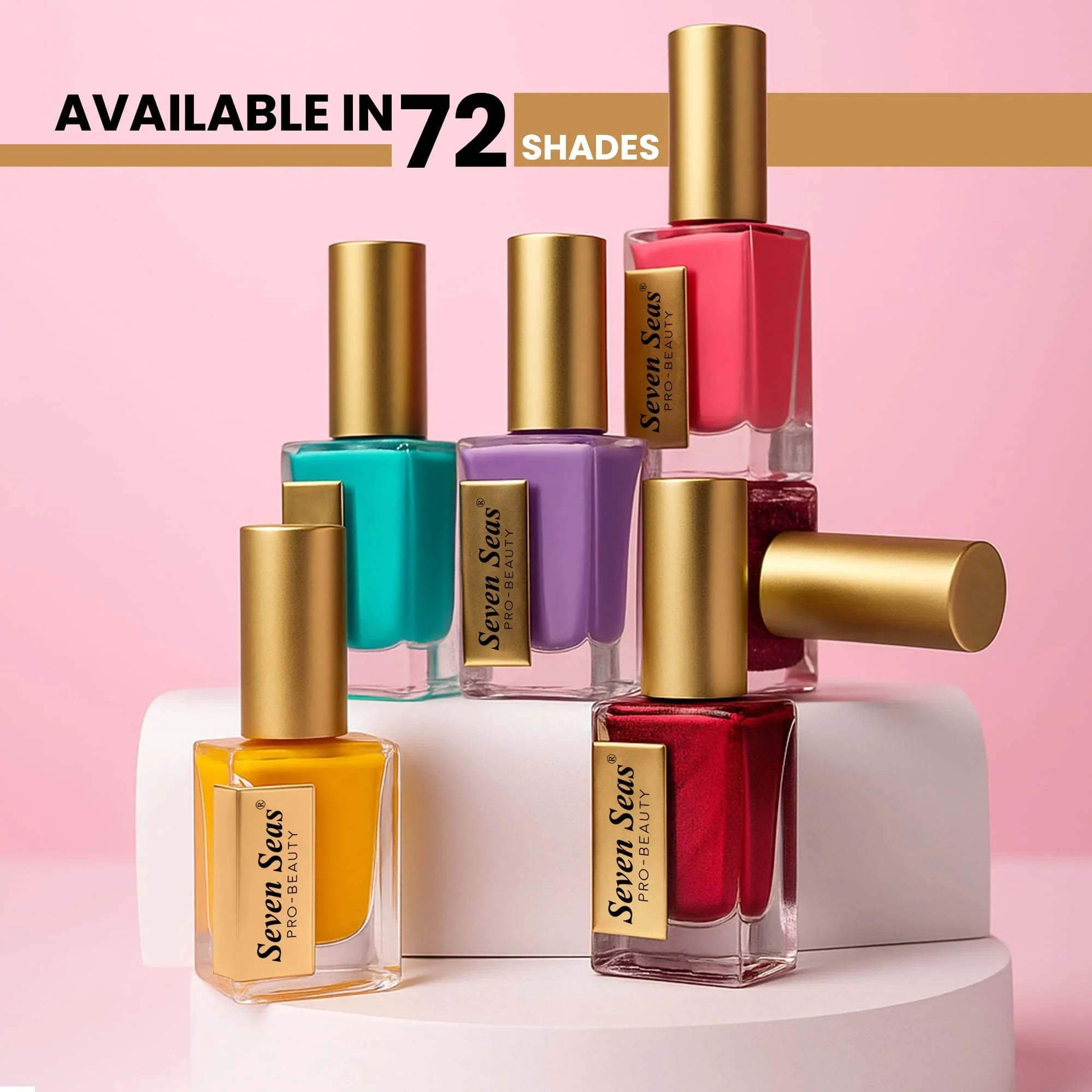 Nail Paint | 72 Stunning Shades | Long-Lasting & High Gloss Finish - Seven Seas Cosmetics