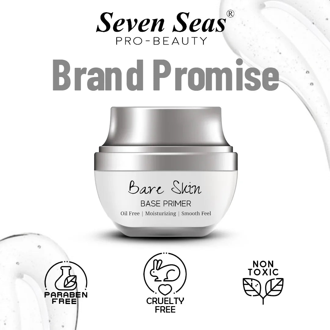 Bare Skin Base Primer | Oil Free Smooth Finish - Seven Seas Cosmetics