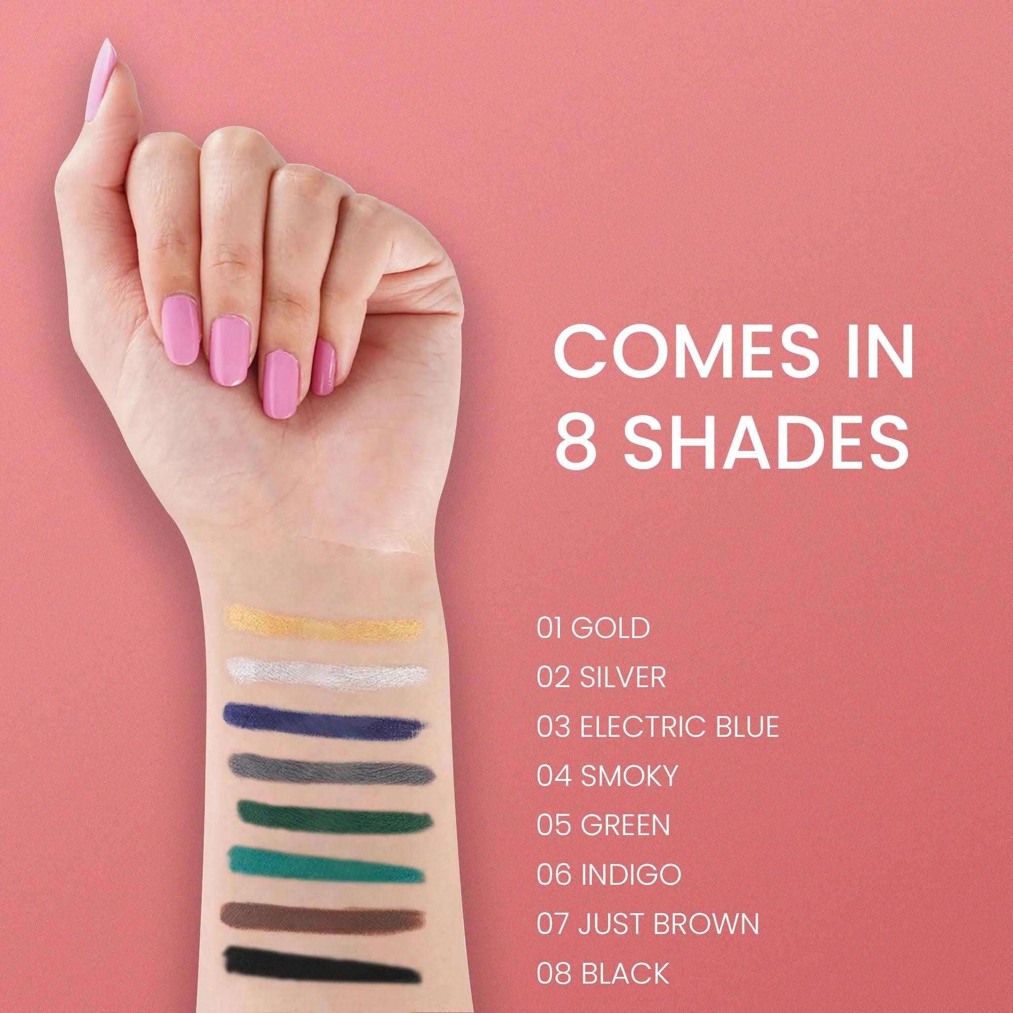 Double Intense Coloured Kajal | Long Lasting Smudge-Proof Eye Makeup - Seven Seas Cosmetics