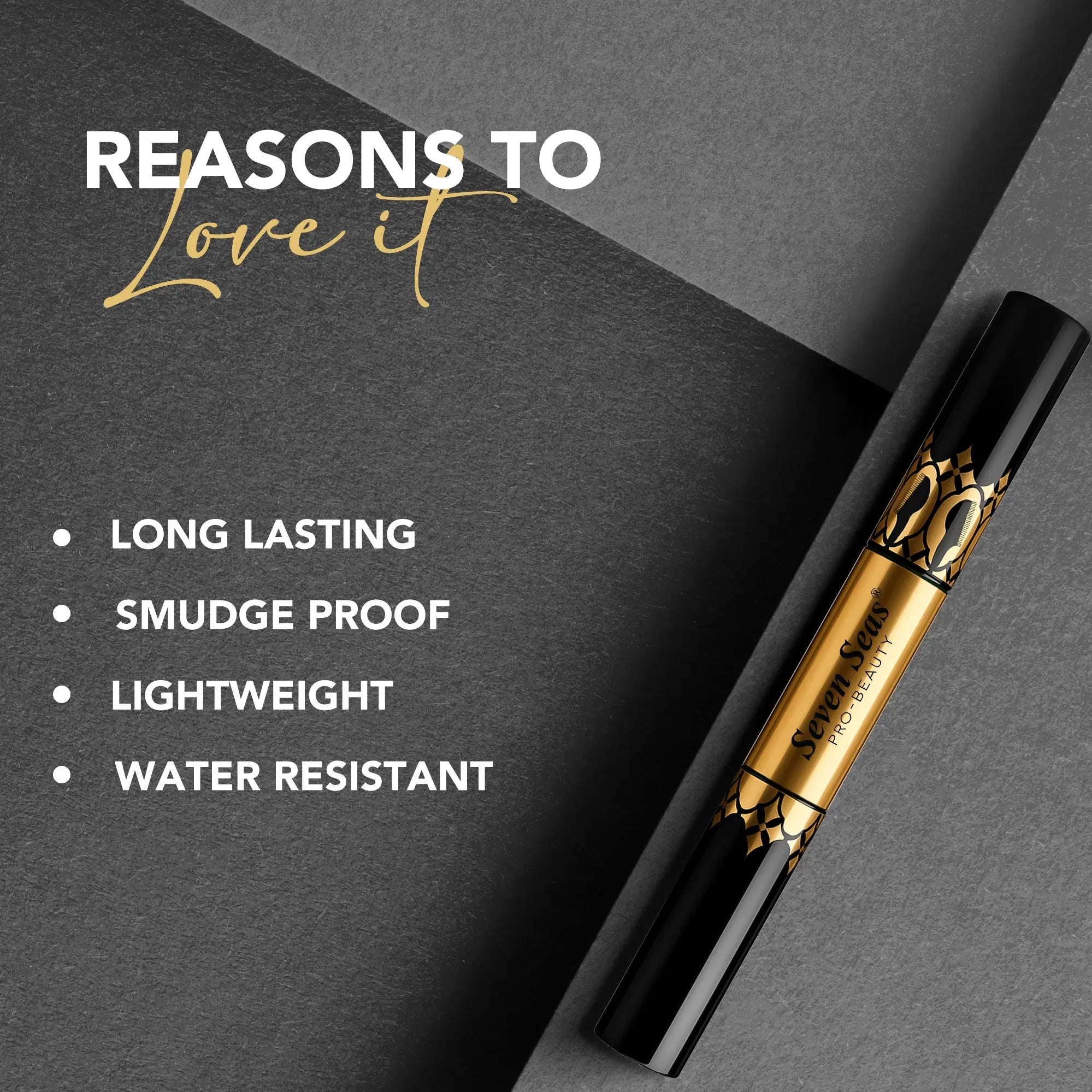 2 in 1 Eyeliner & Mascara | Long Lasting Eye Makeup Duo - Seven Seas Cosmetics