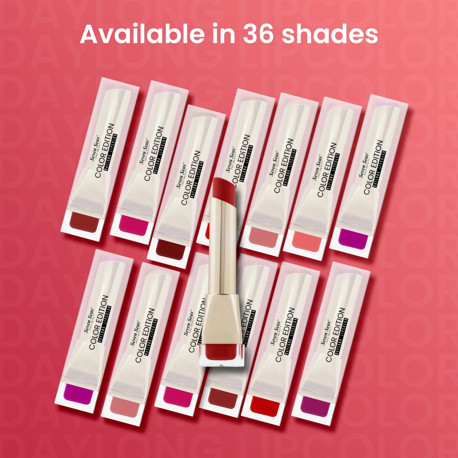 Seven Seas Color Edition Matte Lipstick | Highly Pigmented | Long Lasting | Waterproof | Smudgeproof | Single Coat Application | Lipstick for Women - Seven Seas Cosmetics