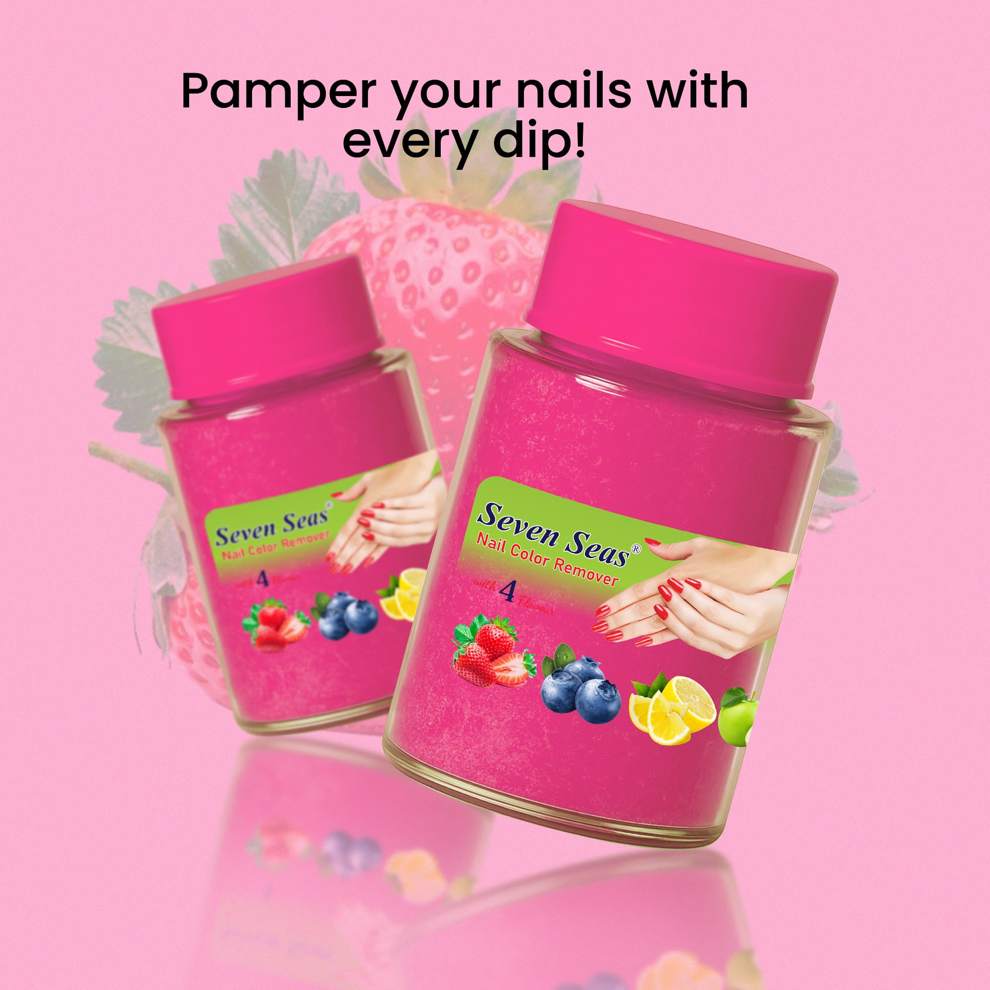 Seven Seas Nail Polish Remover | Quick, Smooth & Safe Removal | 4 Flavour Variants for Everyday Nail Care - Seven Seas Cosmetics