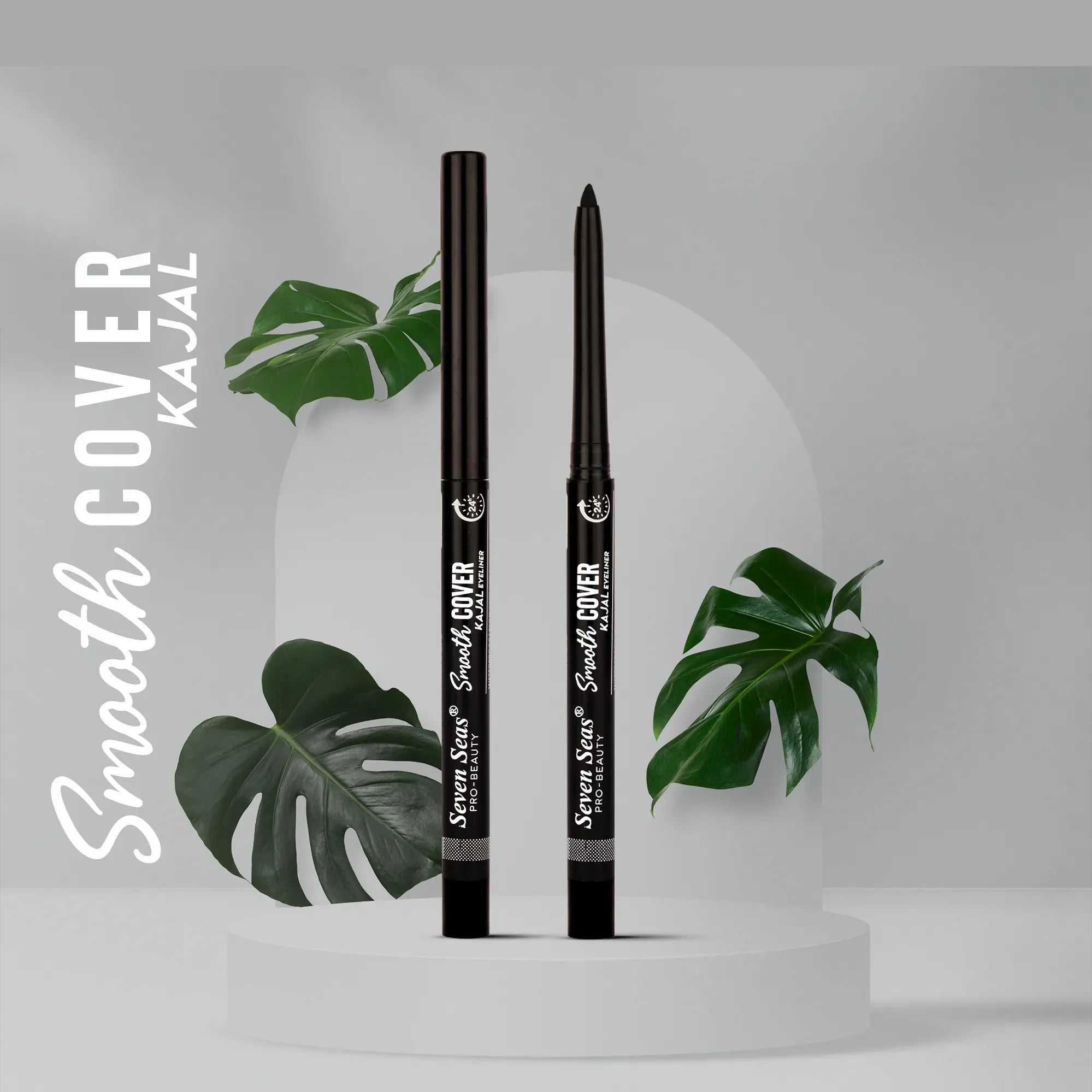 Jet Black Smooth Cover Kajal - Seven Seas Cosmetics