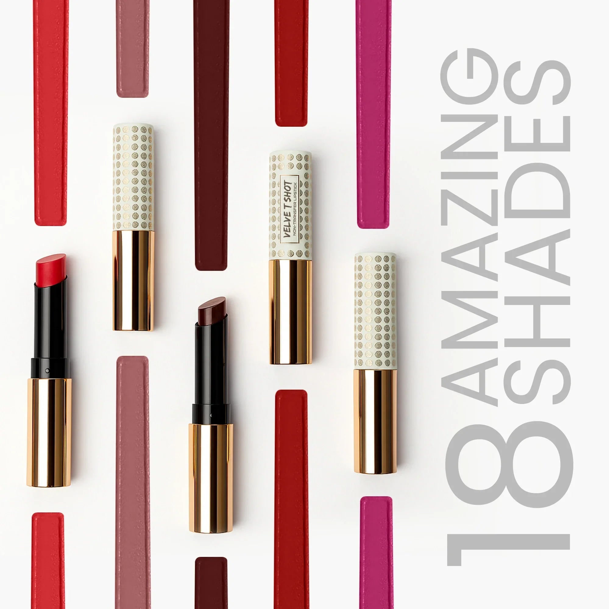 Velvet Shot Non-Transfer Lipstick | 14-Hour Long Lasting & Waterproof - Seven Seas Cosmetics
