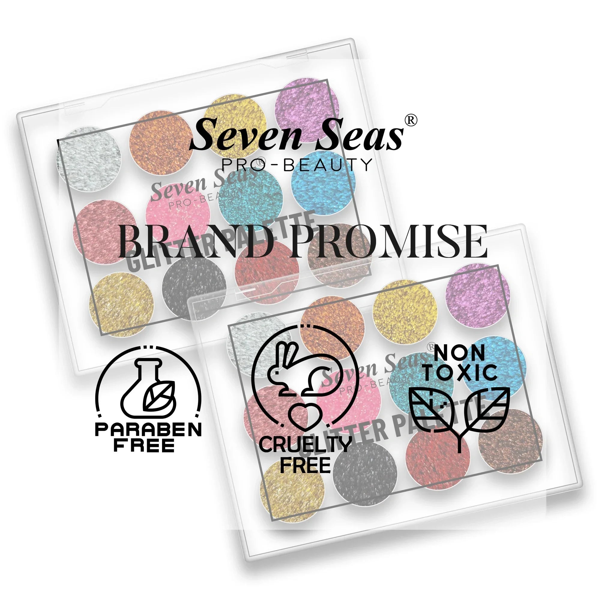 Glitter Eyeshadow Palette - Seven Seas Cosmetics