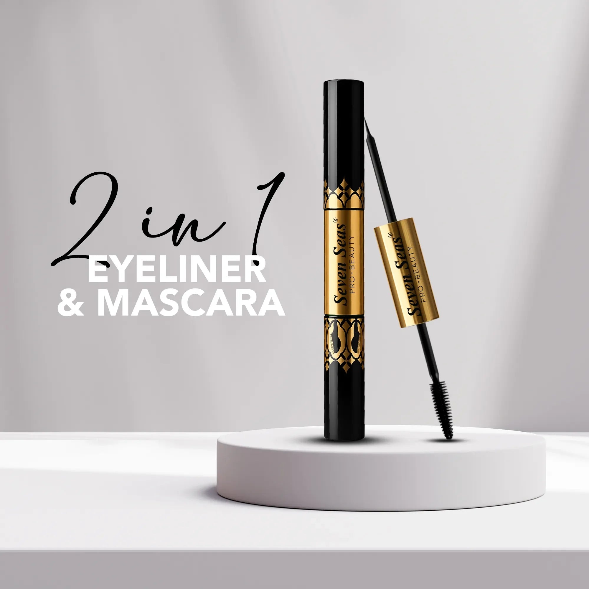 2 in 1 Eyeliner & Mascara | Long Lasting Eye Makeup Duo - Seven Seas Cosmetics