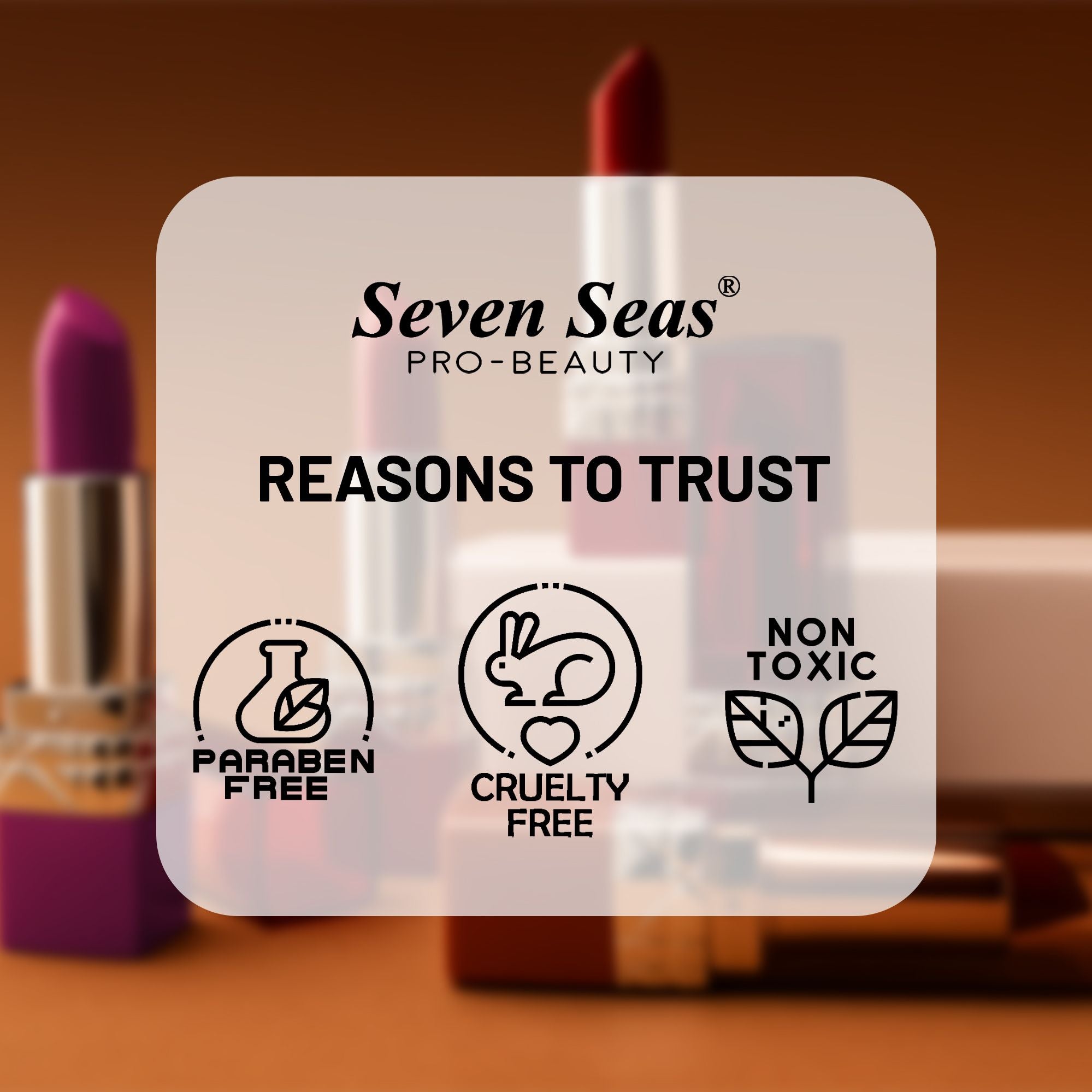 Seven Seas Fiery Lips Matte Lipstick | Long Lasting Matte Lipstick | Intense Matte Finish | Creamy Texture | Highly Pigmented Lipstick - Seven Seas Cosmetics