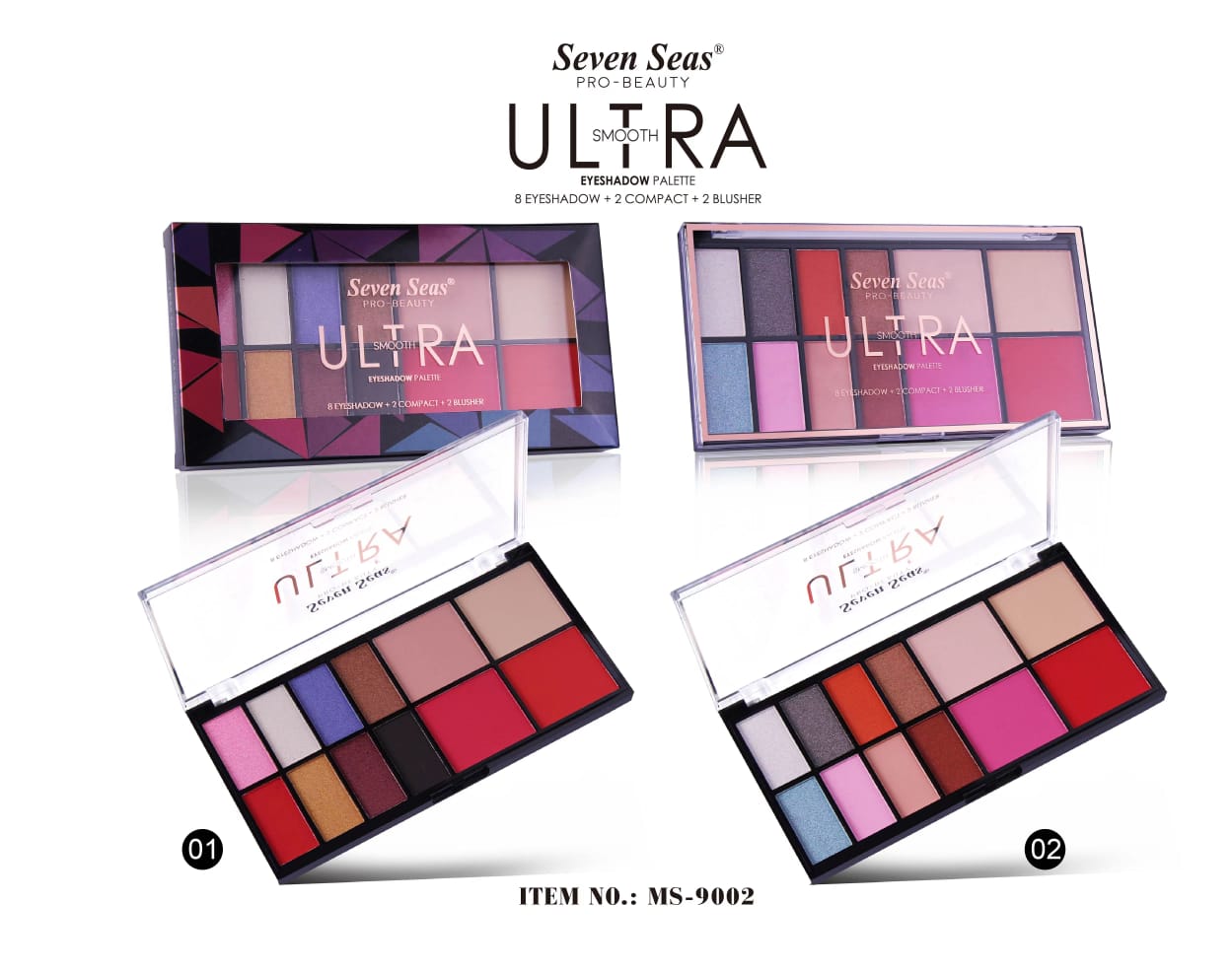 Ultra Smooth Eyeshadow Palette - Seven Seas Cosmetics