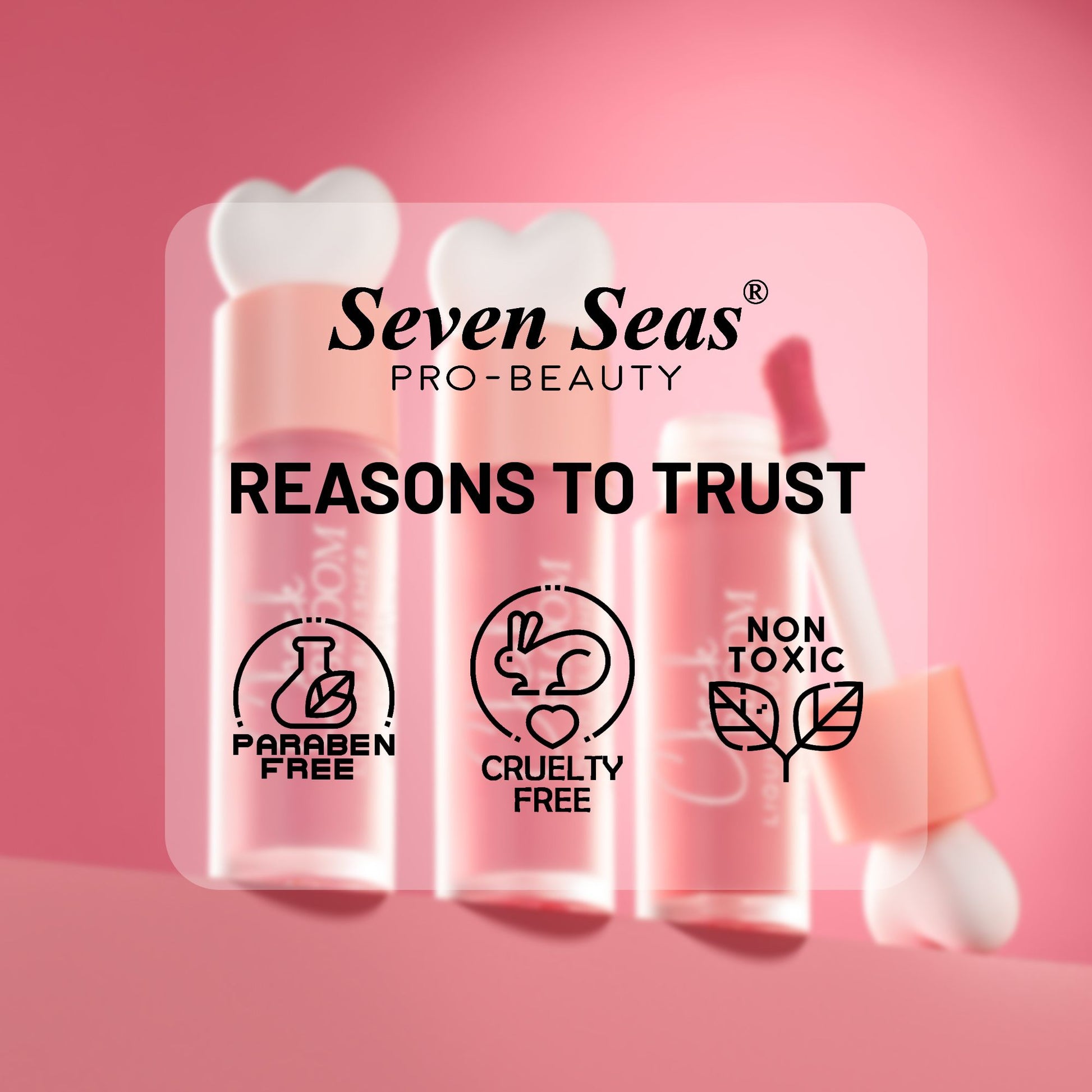 Seven Seas Cheek Bloom Liquid Blusher & Lip Gloss | Highly Pigmented | Long-lasting | Waterproof | Buildable & Blendable | All Skin Types | - Seven Seas Cosmetics