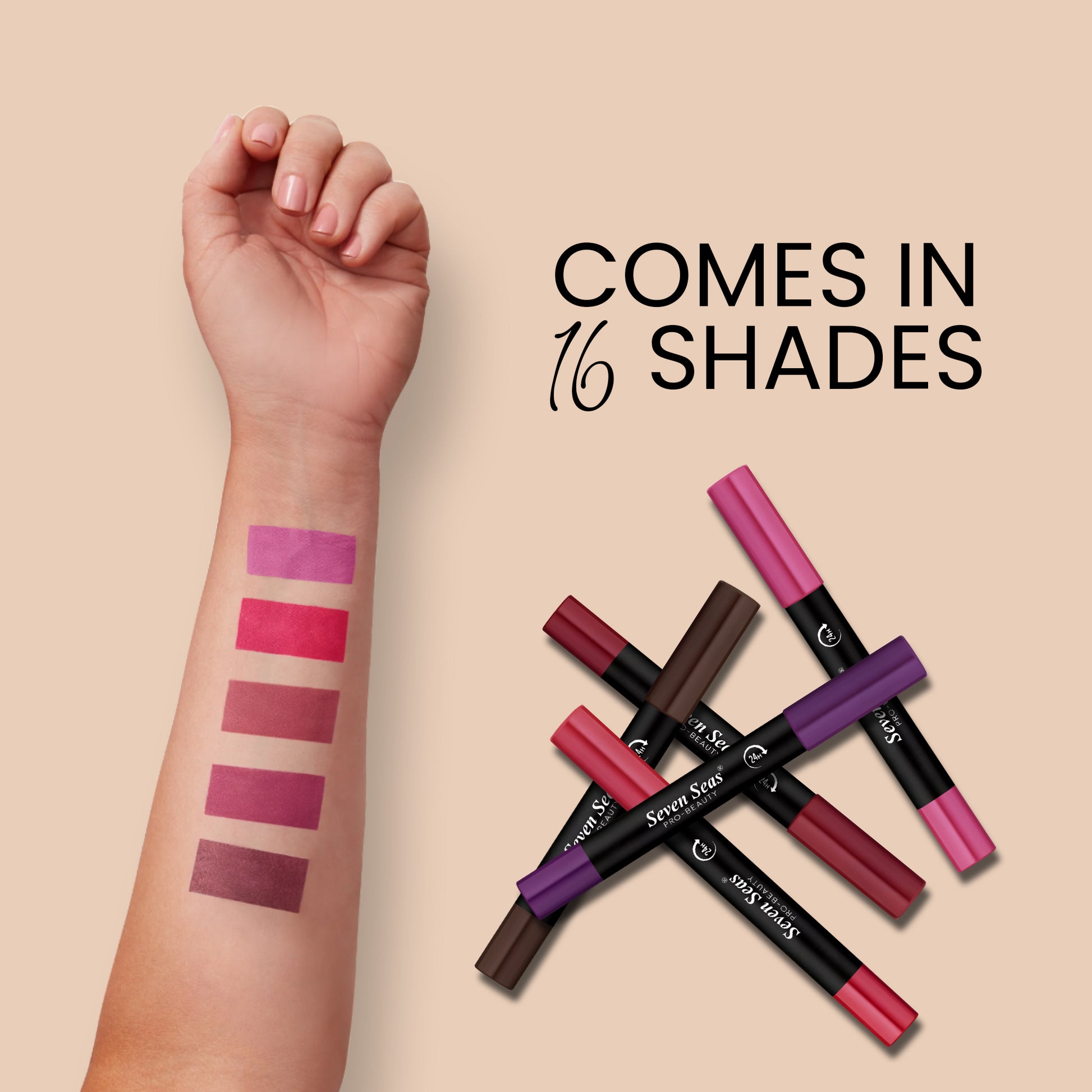 Seven Seas Matte Mood Transfer proof Crayon Lipstick - Seven Seas Cosmetics