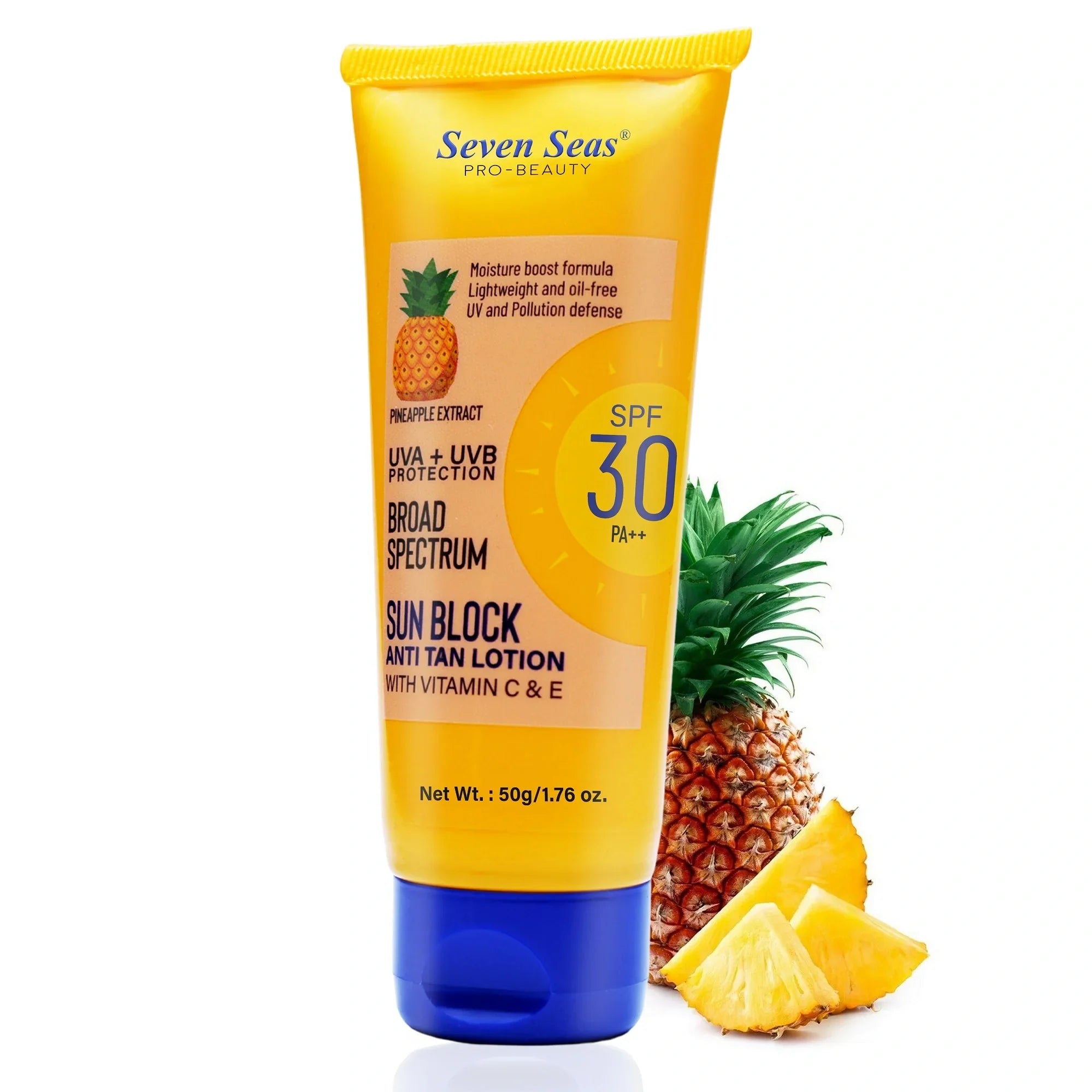 Sun Block Anti Tan Lotion | SPF 20 with Vitamin C & E - Seven Seas Cosmetics