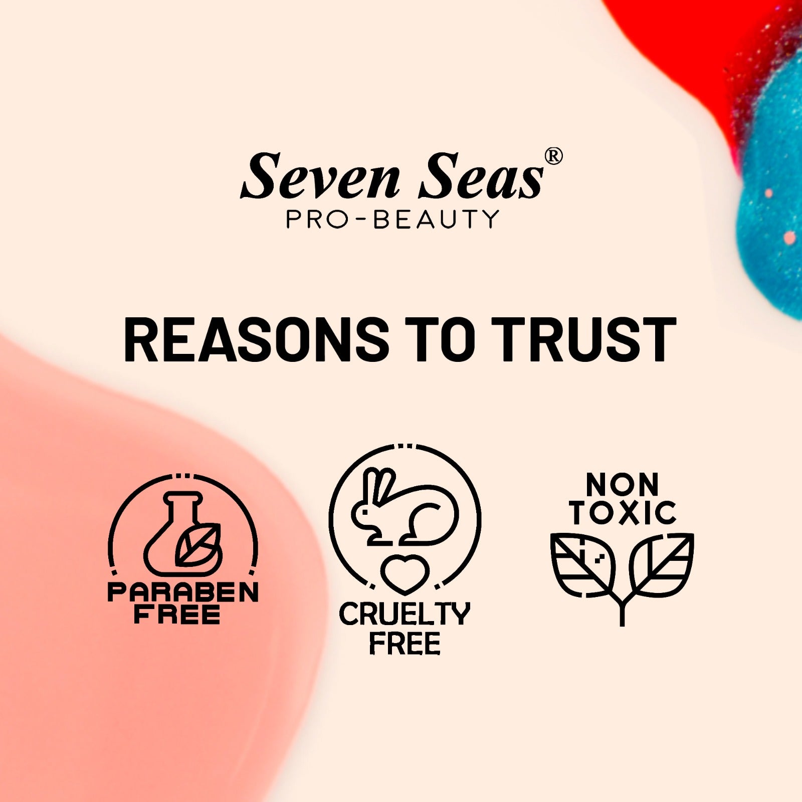 Seven Seas My Nails Nail Polish, High Colour Pay Off, Long Lasting, Quick Drying, Chip Resistant, Non-Staining, 10ml - Seven Seas Cosmetics