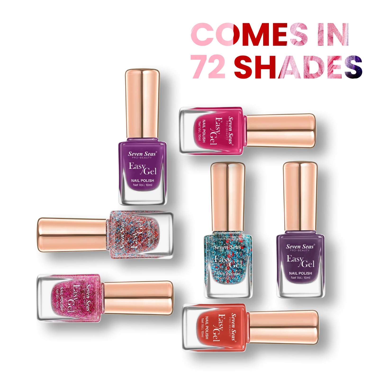 Seven Seas Easy Gel Nail Polish, Intense Glossy Finish, Hydrating Formula, Rich Pigmented, Quick Dry - Seven Seas Cosmetics