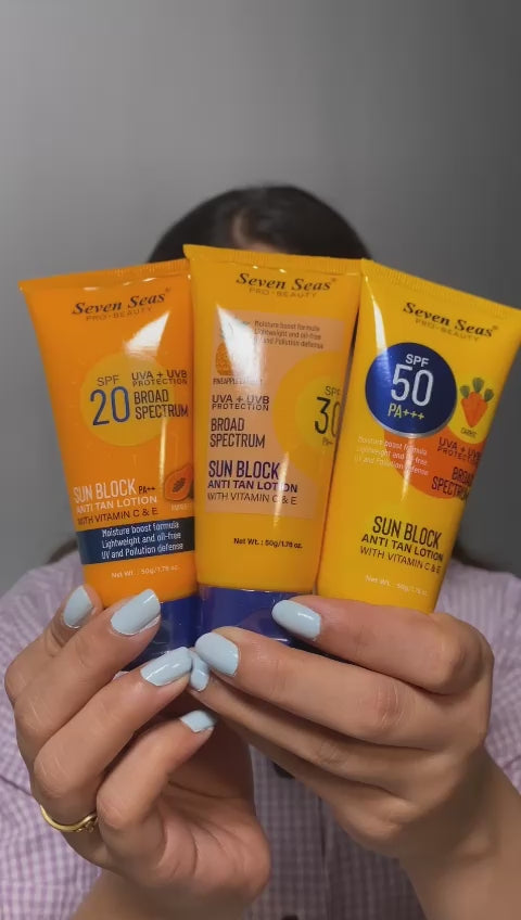 Seven Seas Sun Block Anti Tan Lotion With Vitamin C & E