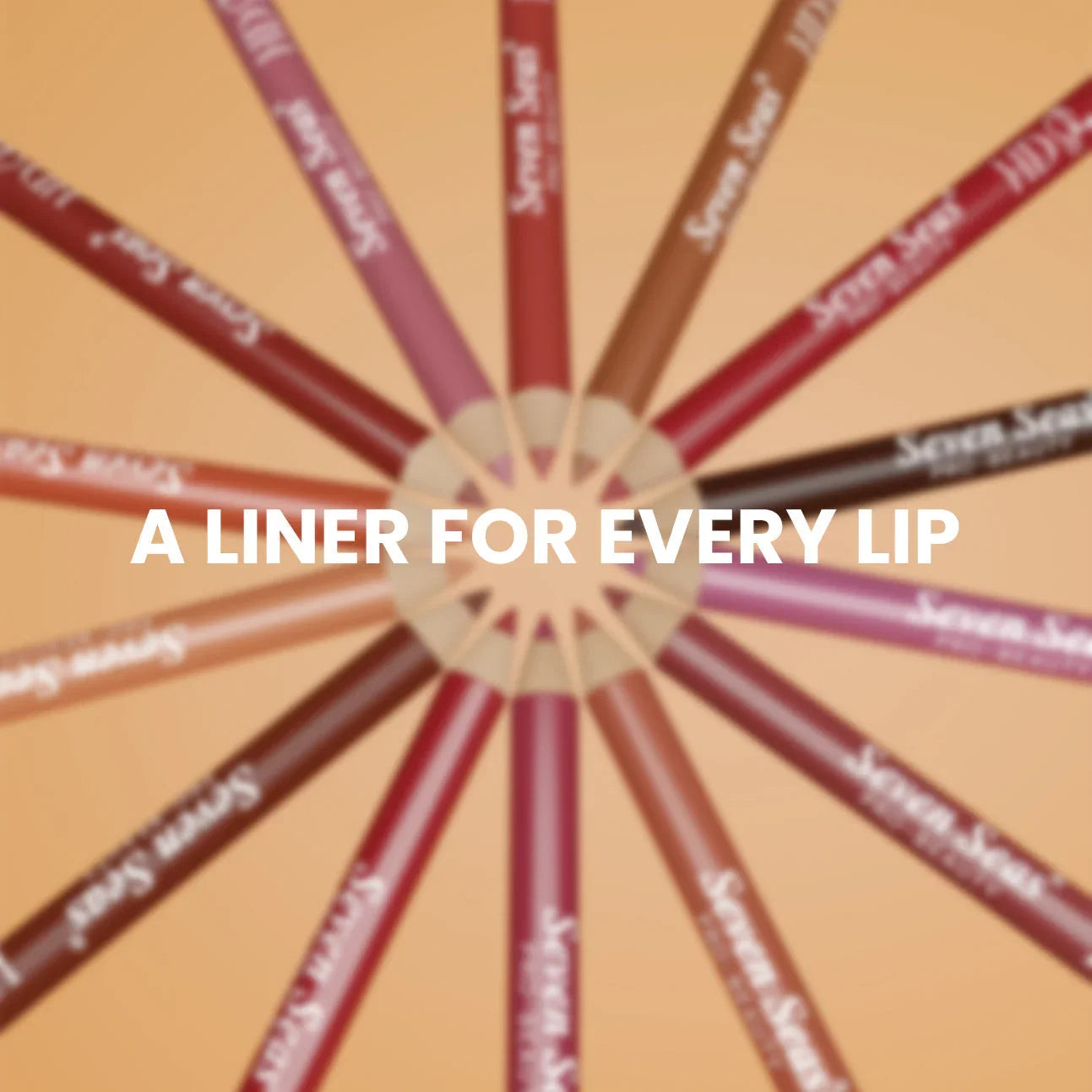 Lip liner pencils in assorted shades arranged in a circle, perfect for every lip color