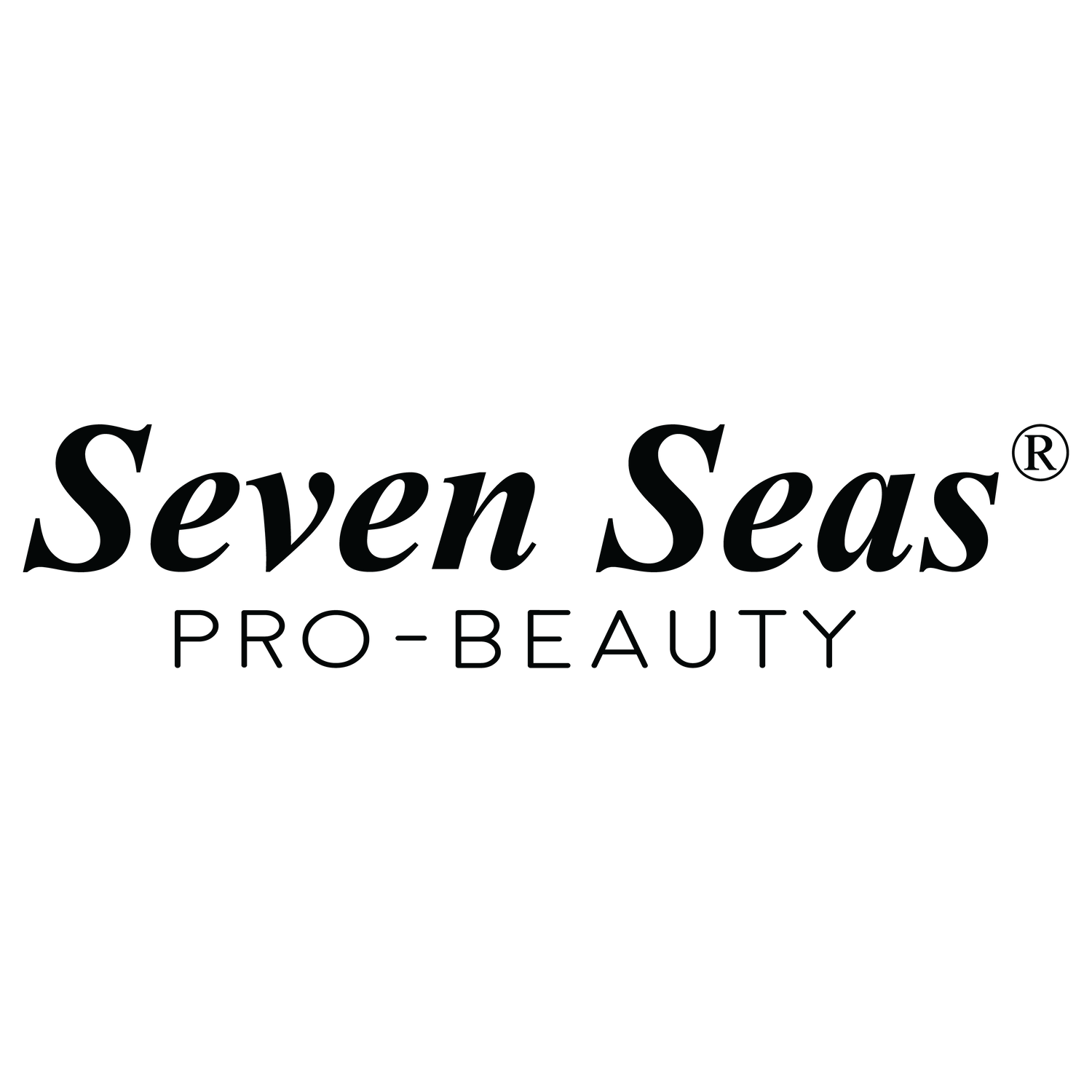 Seven Seas Pro-Beauty logo, black text on white background