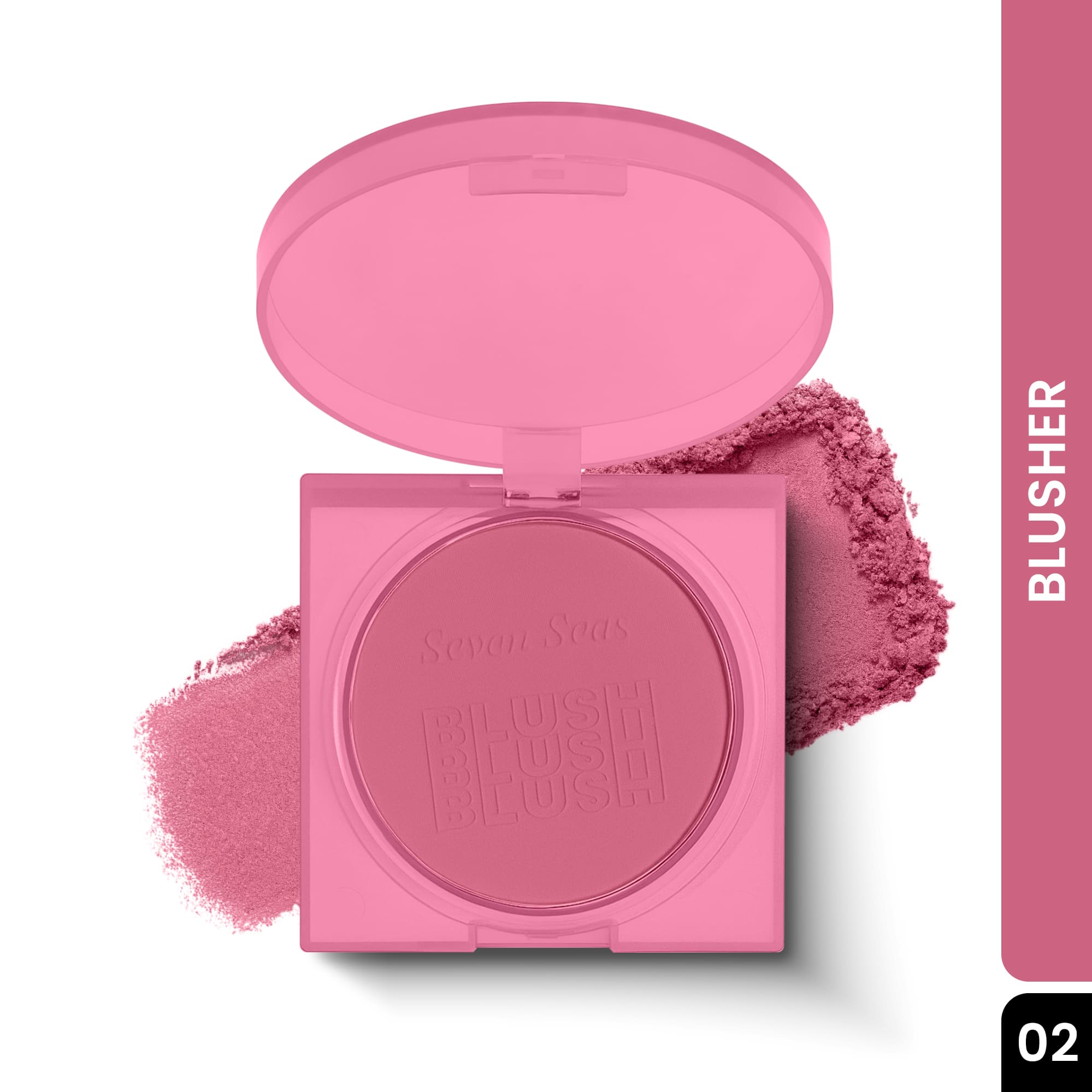 Seven Blusher Eyeshadow | Buildable Coverage | Easy To Blend | Perfect Pigmentation | Blusher Palette With Brush | Long Lasting | Matte Finish | Blusher Powder for Women - Seven Seas Cosmetics