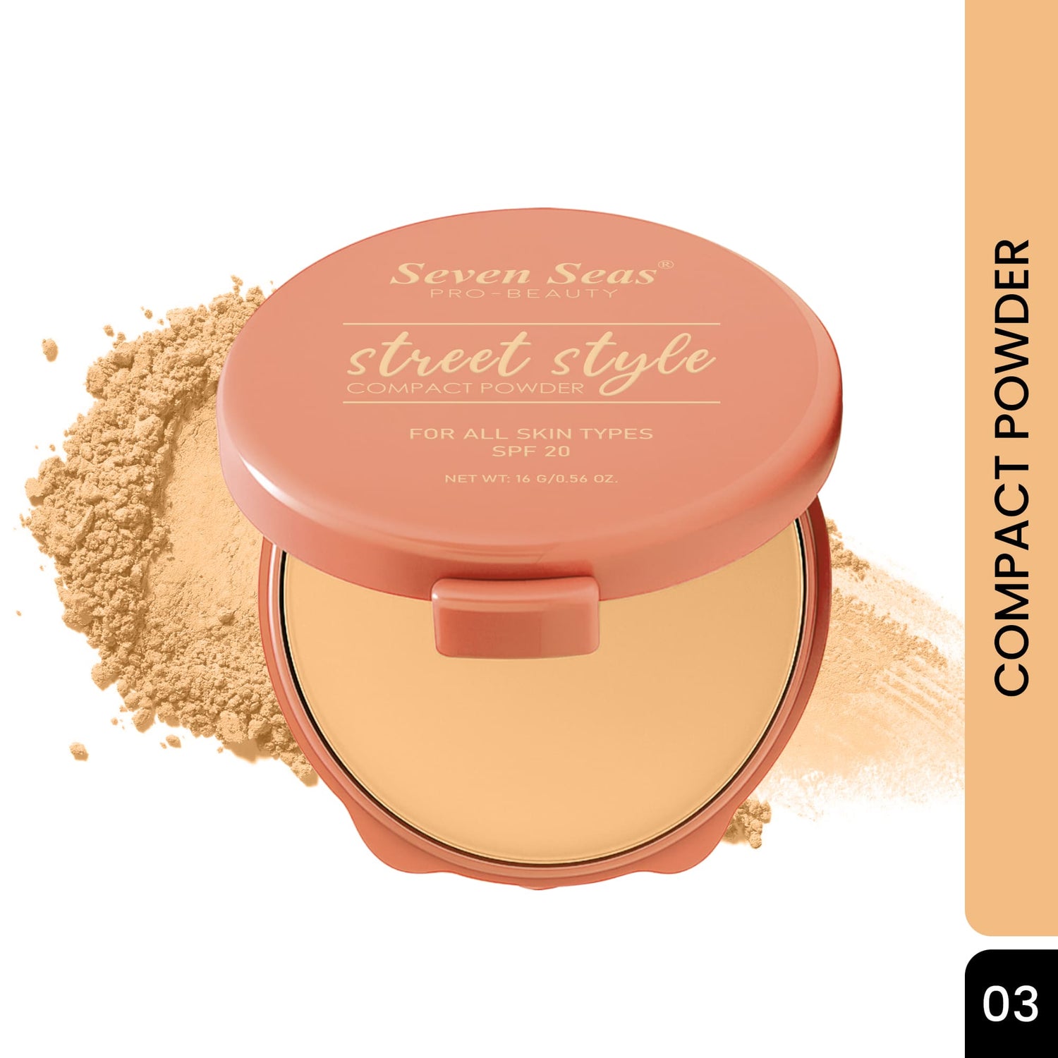 Seven Seas Absolute Compact Powder | Blends Effortlessly | Perfect Coverage | Comfortable Wear | Weightless Texture | Suitable for All Skin Types - Seven Seas Cosmetics