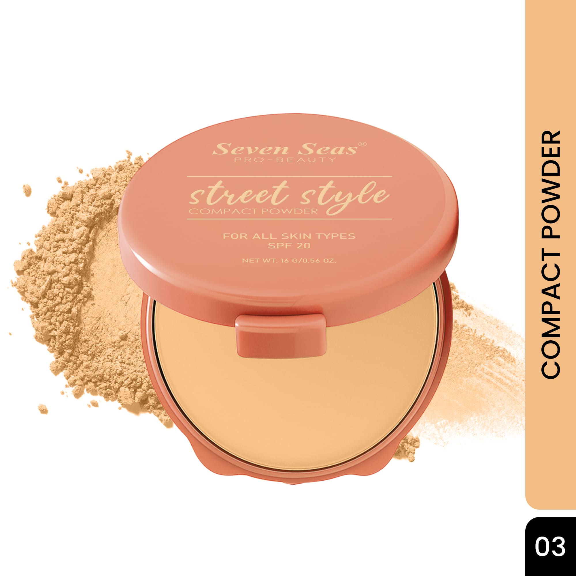Seven Seas Absolute Compact Powder | Blends Effortlessly | Perfect Coverage | Comfortable Wear | Weightless Texture | Suitable for All Skin Types - Seven Seas Cosmetics