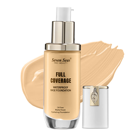 Seven Seas Full Coverage Foundation | Matte Finish | Medium-Build-able Coverage | Easy to Blend