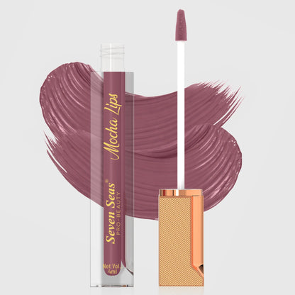 Mocha Lips Matte Liquid Lipstick | Non-Transfer &amp; 12-Hour Stay