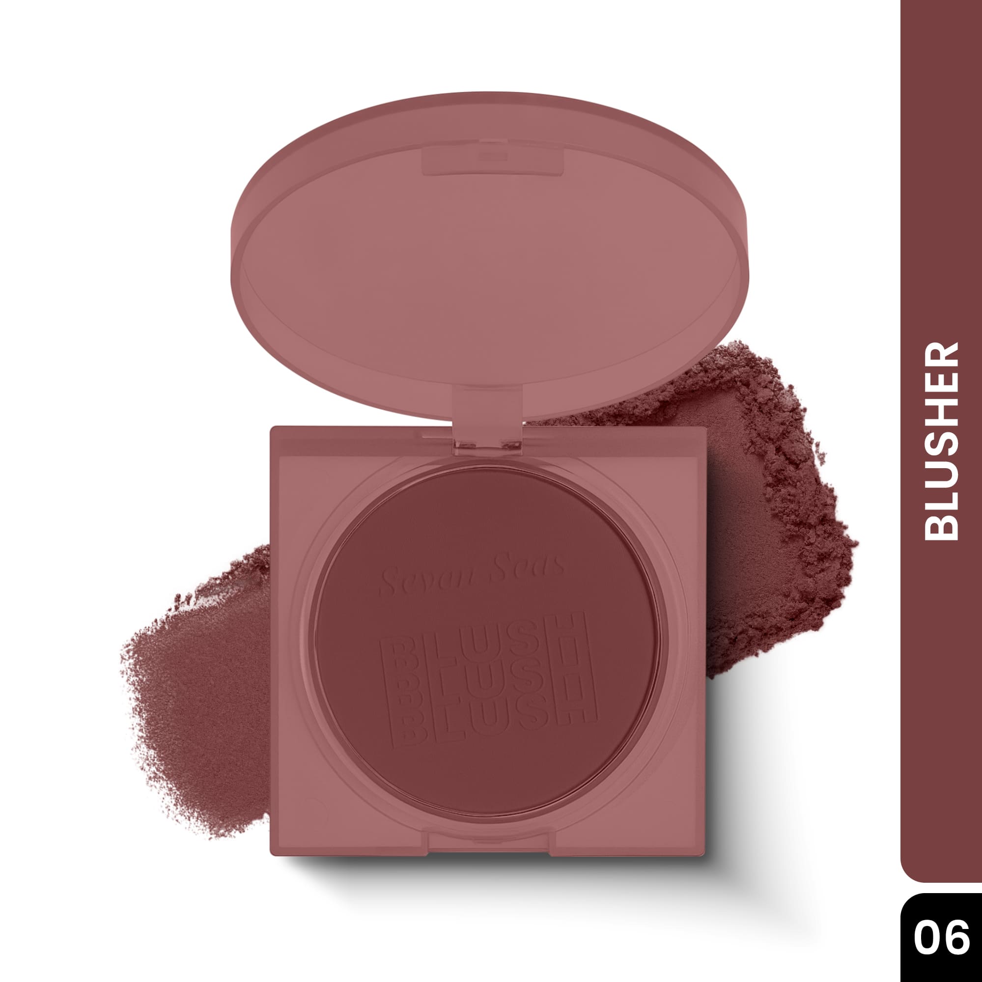 Seven Blusher Eyeshadow | Buildable Coverage | Easy To Blend | Perfect Pigmentation | Blusher Palette With Brush | Long Lasting | Matte Finish | Blusher Powder for Women - Seven Seas Cosmetics