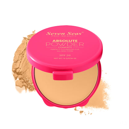 Seven Seas Absolute Compact Powder | Blends Effortlessly | Perfect Coverage | Comfortable Wear | Weightless Texture | Suitable for All Skin Types - Seven Seas Cosmetics