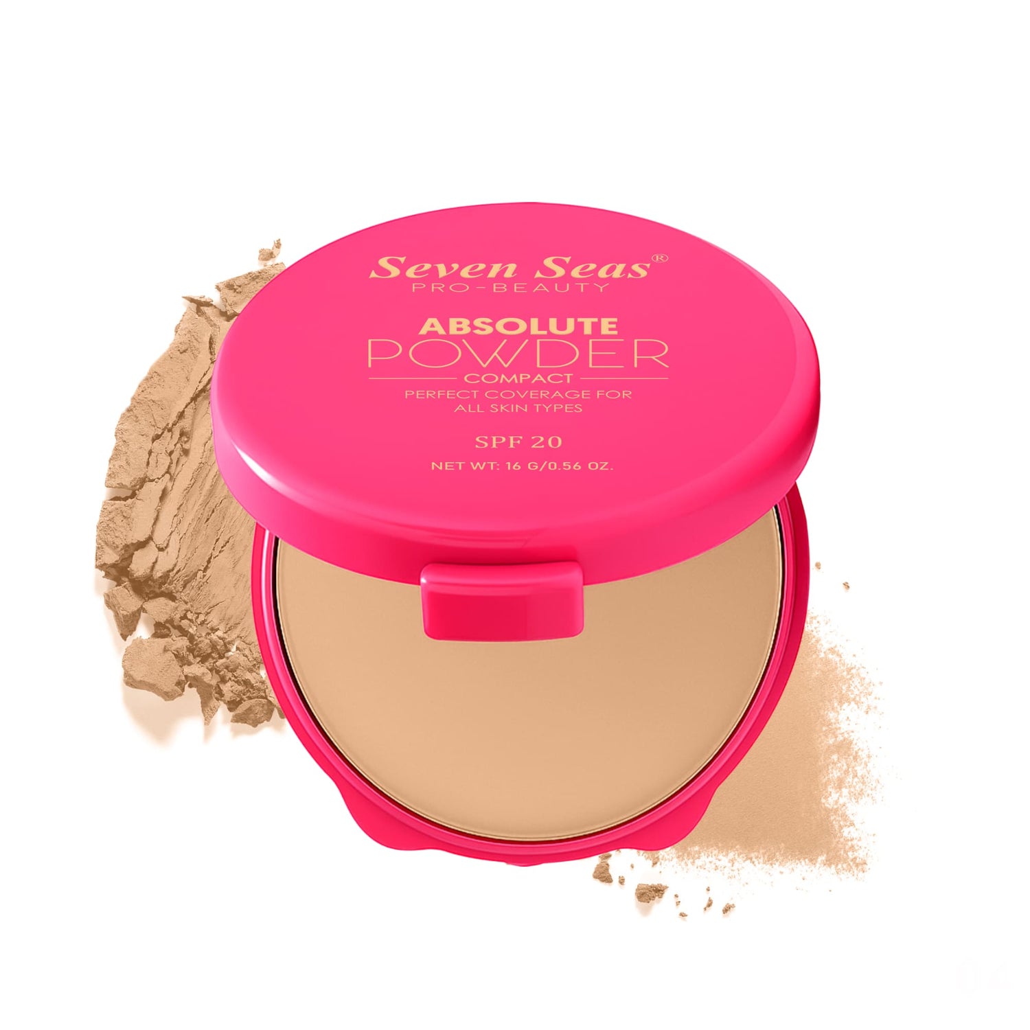 Seven Seas Absolute Compact Powder | Blends Effortlessly | Perfect Coverage | Comfortable Wear | Weightless Texture | Suitable for All Skin Types - Seven Seas Cosmetics